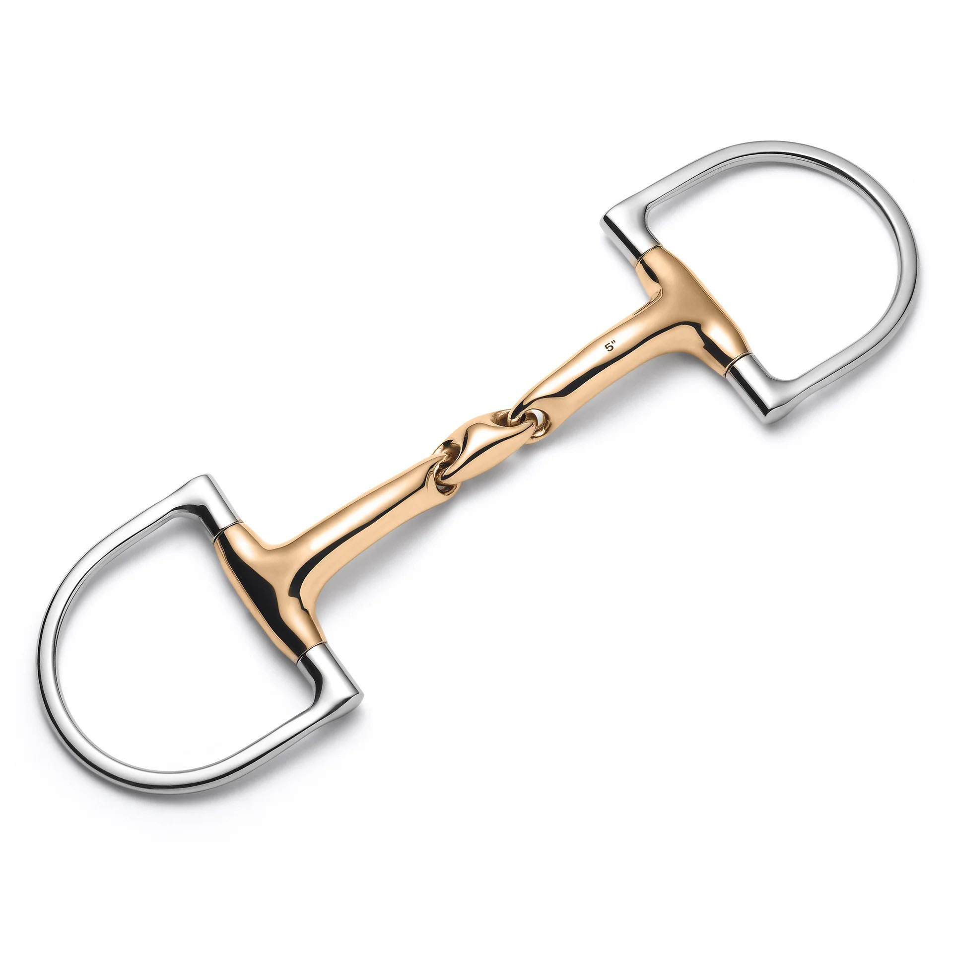 hunter d ring lozenge savor gold snaffle horse bit