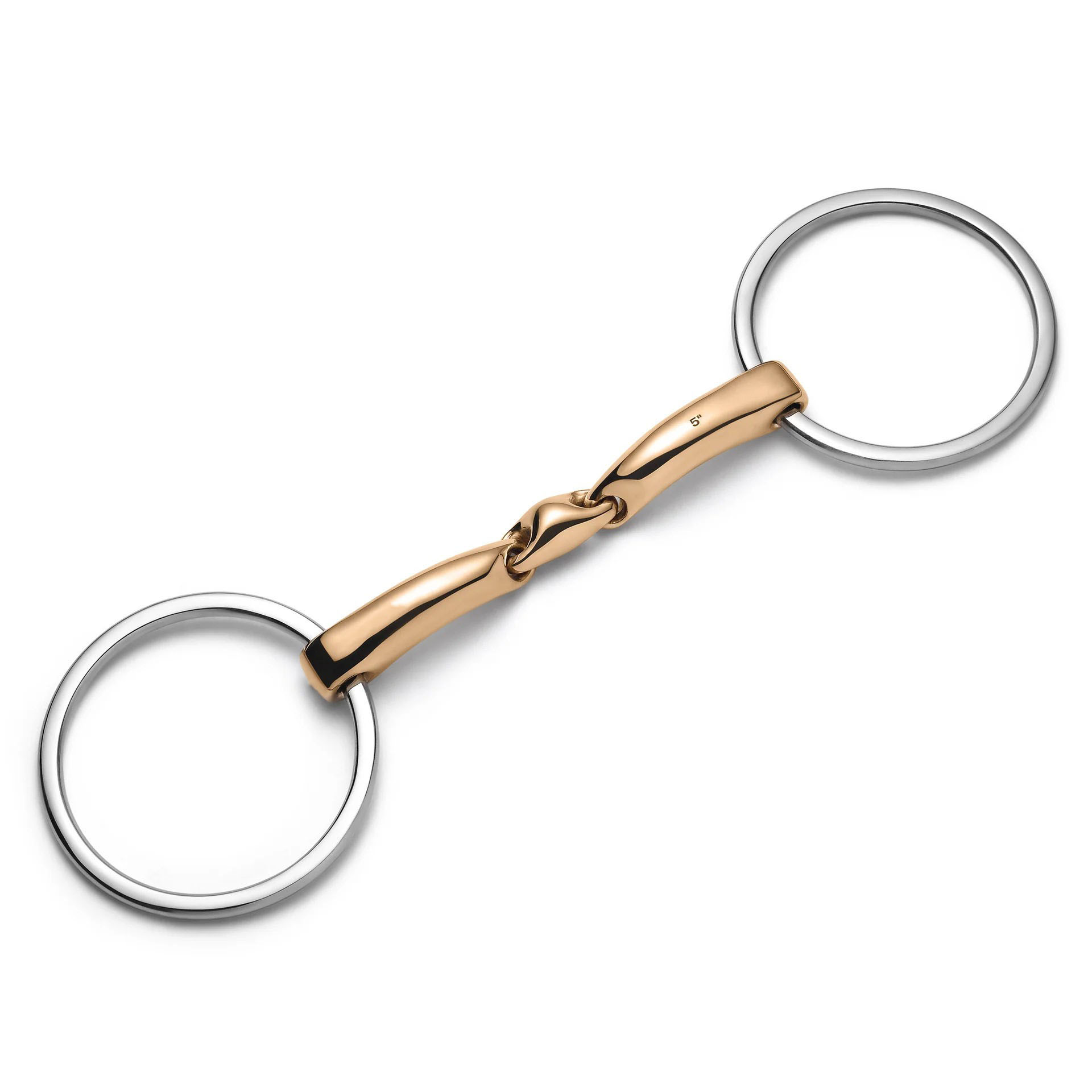 loose ring lozenge savor gold snaffle horse bit