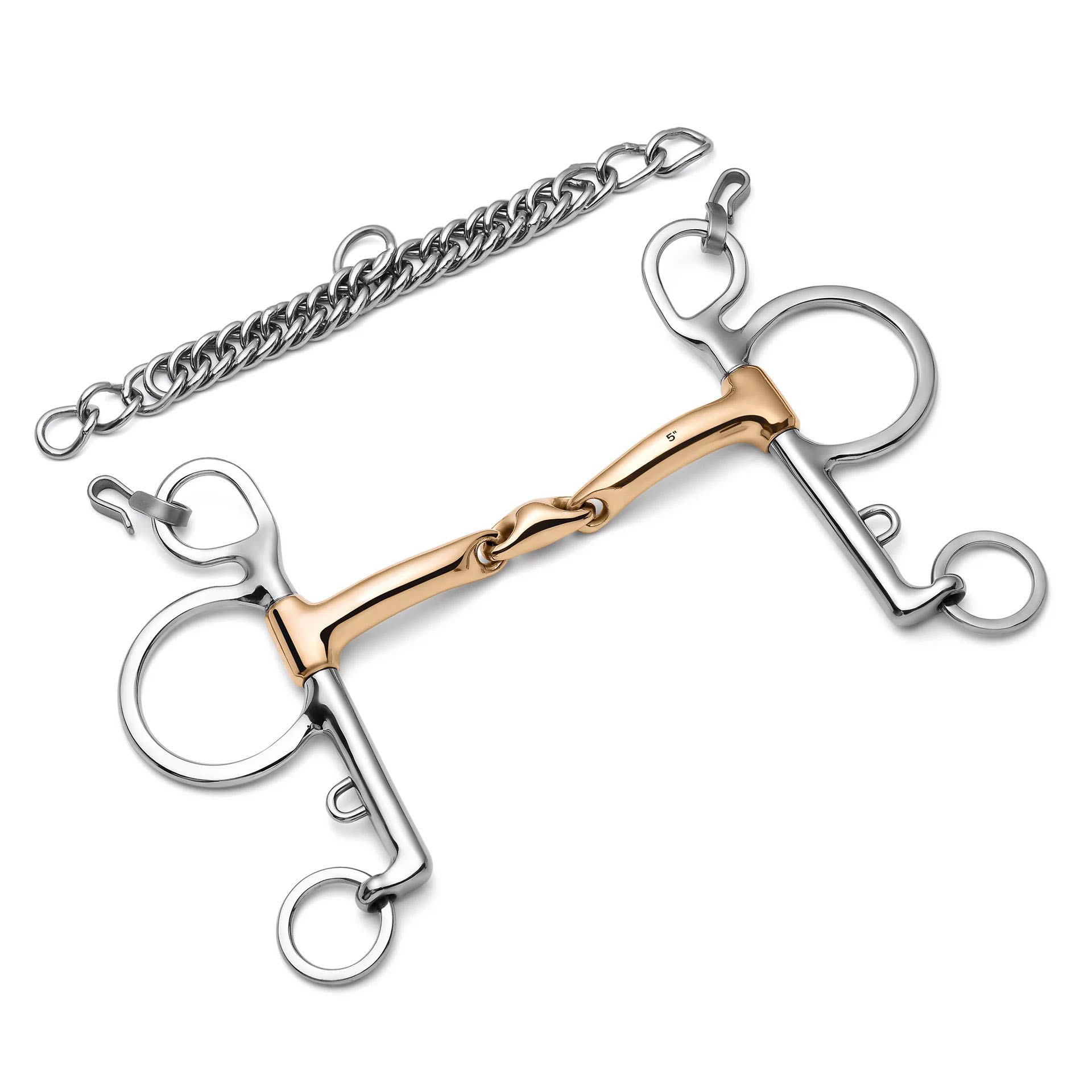 pelham lozenge savor gold curb horse bit