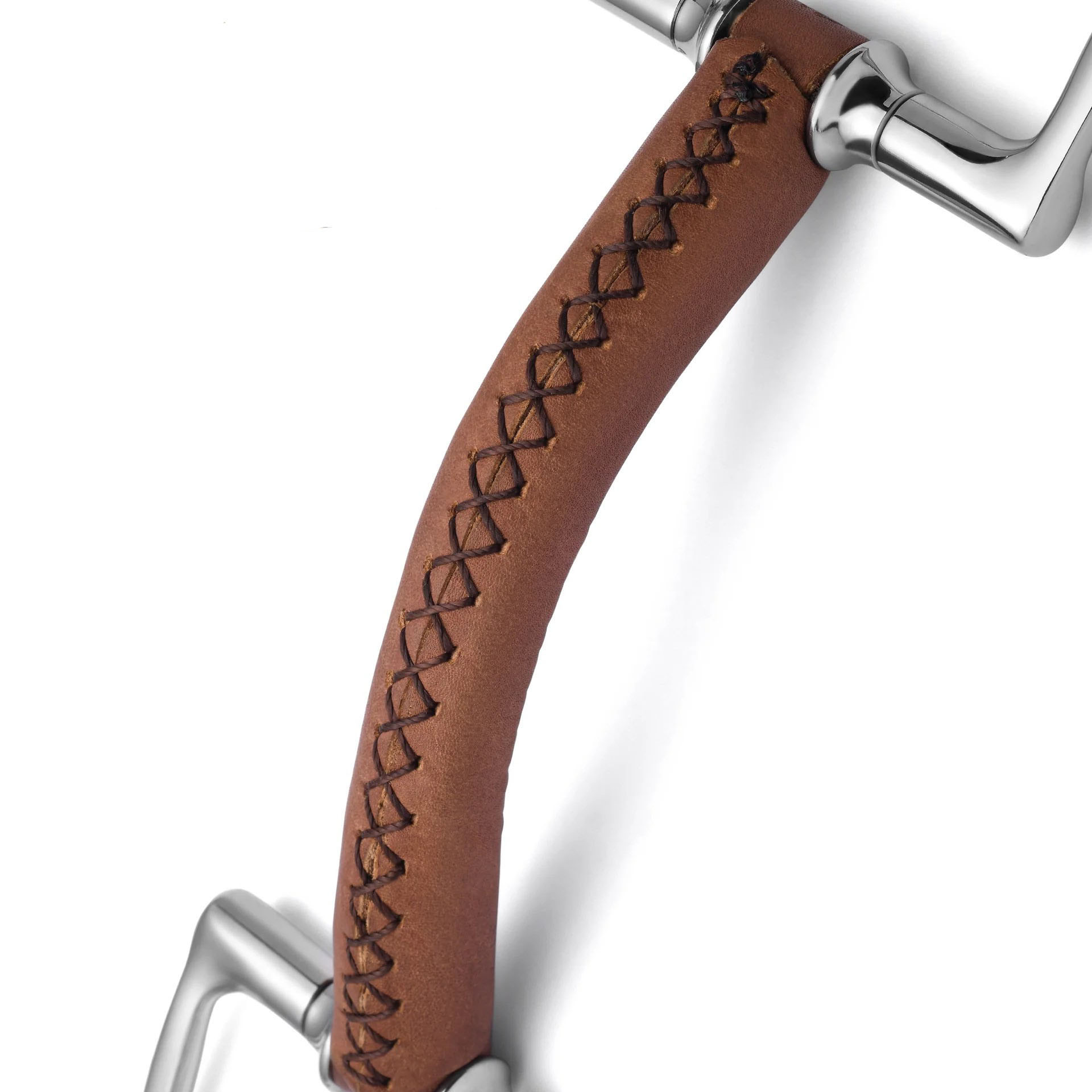 hunter d ring soft leather snaffle horse bit
