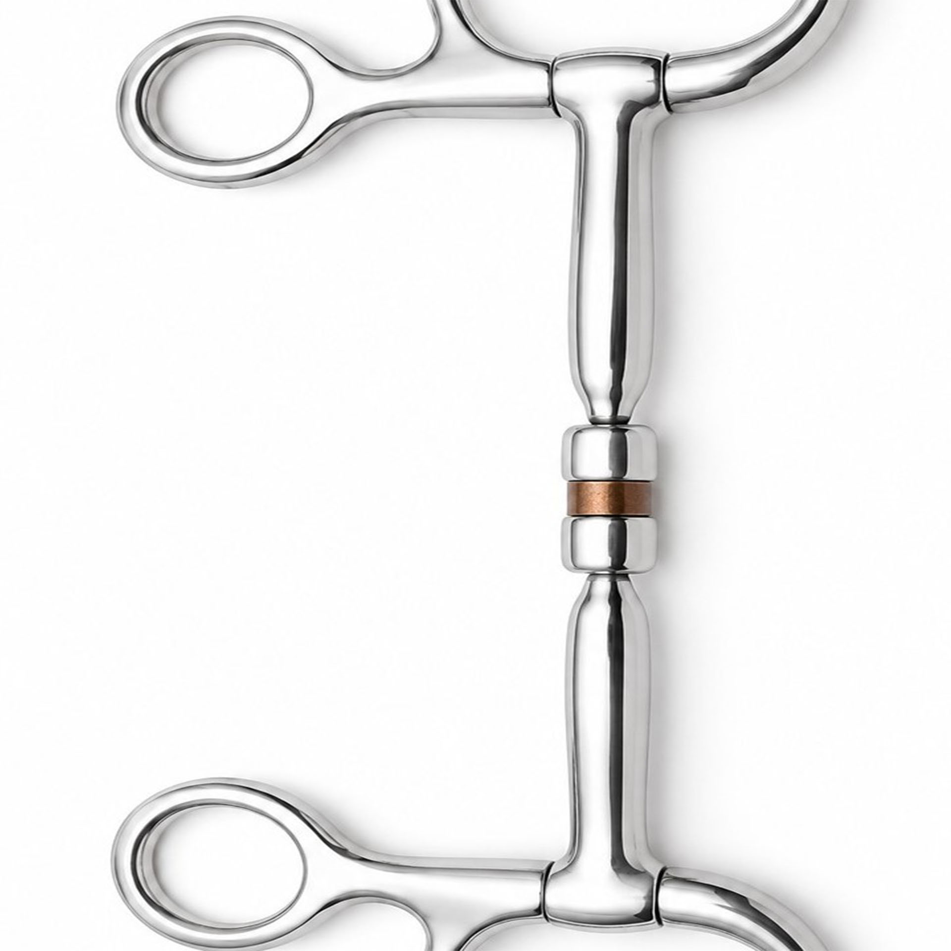 ported copper roller full cheek sweet iron snaffle horse bit