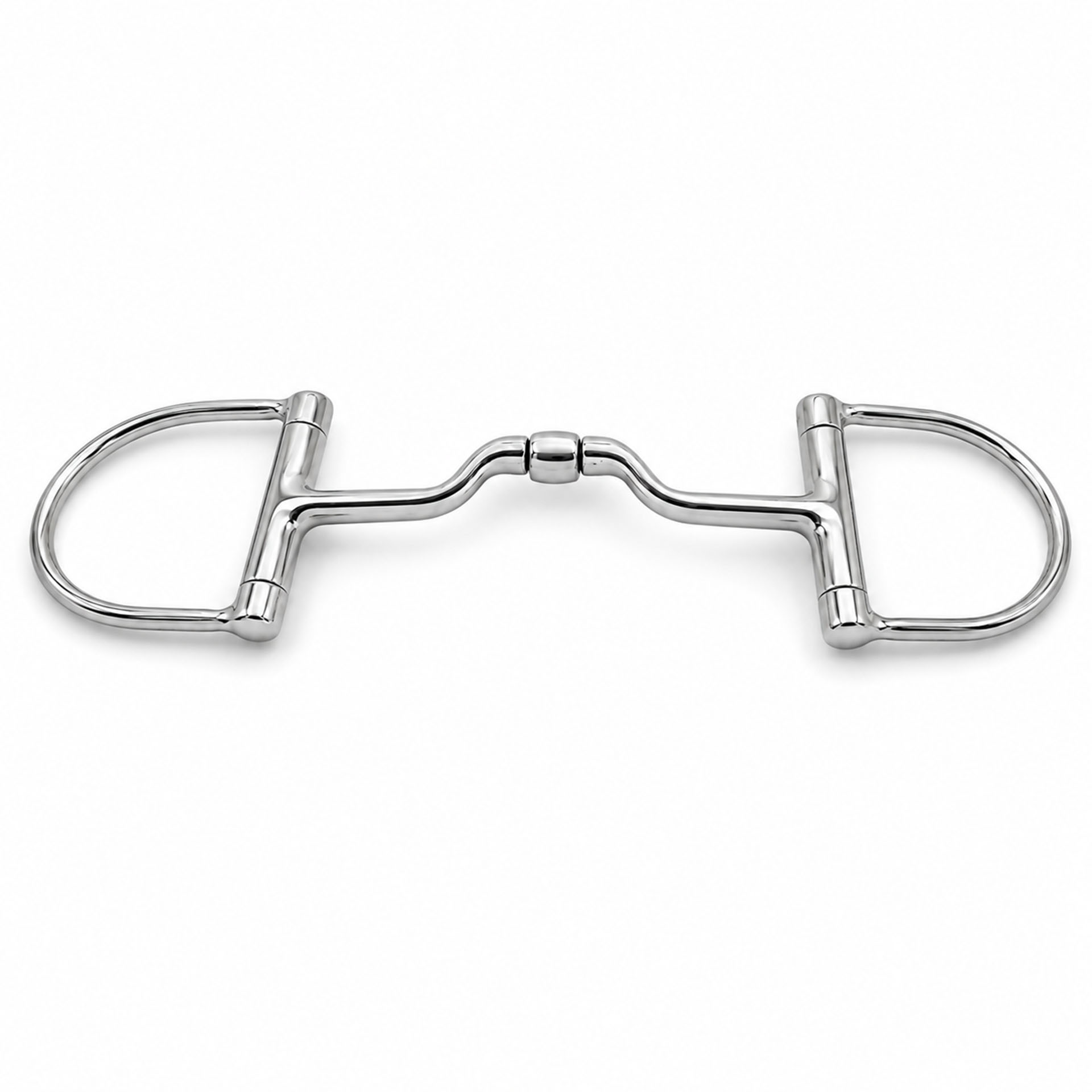 ported copper roller d ring sweet iron snaffle horse bit