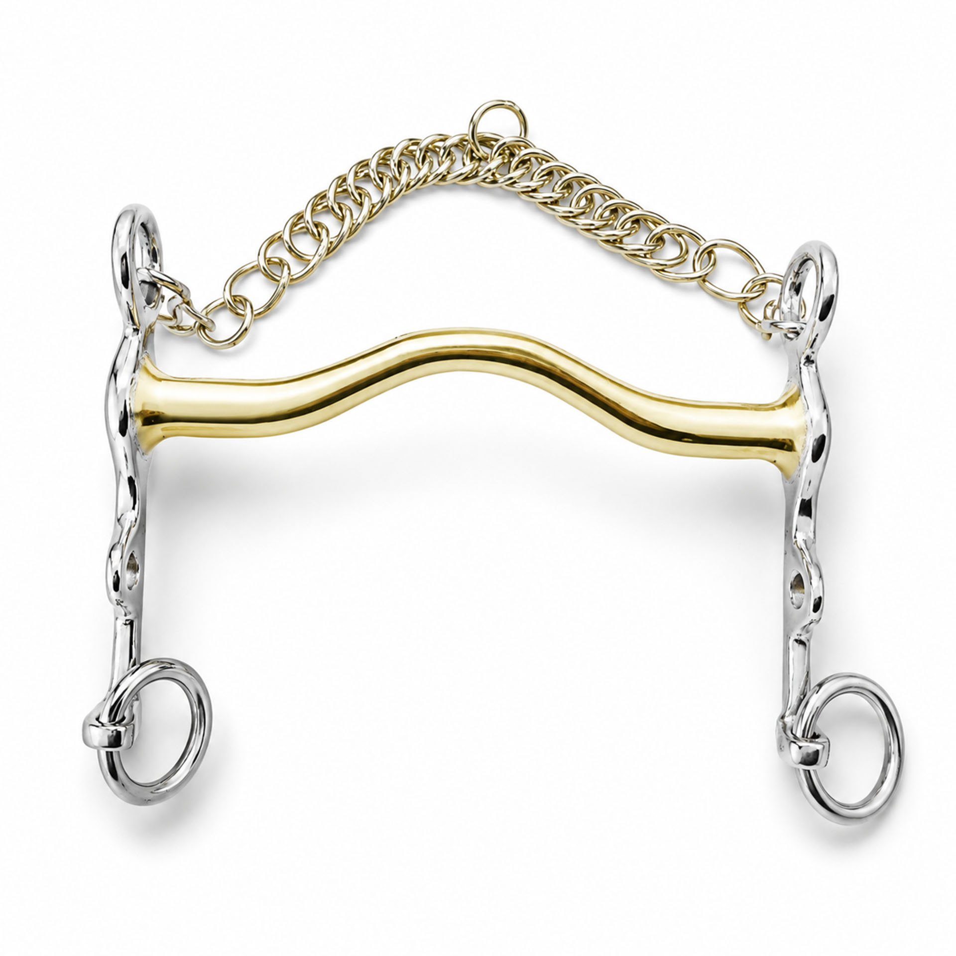 blue sweet iron barrel short shank horse bit