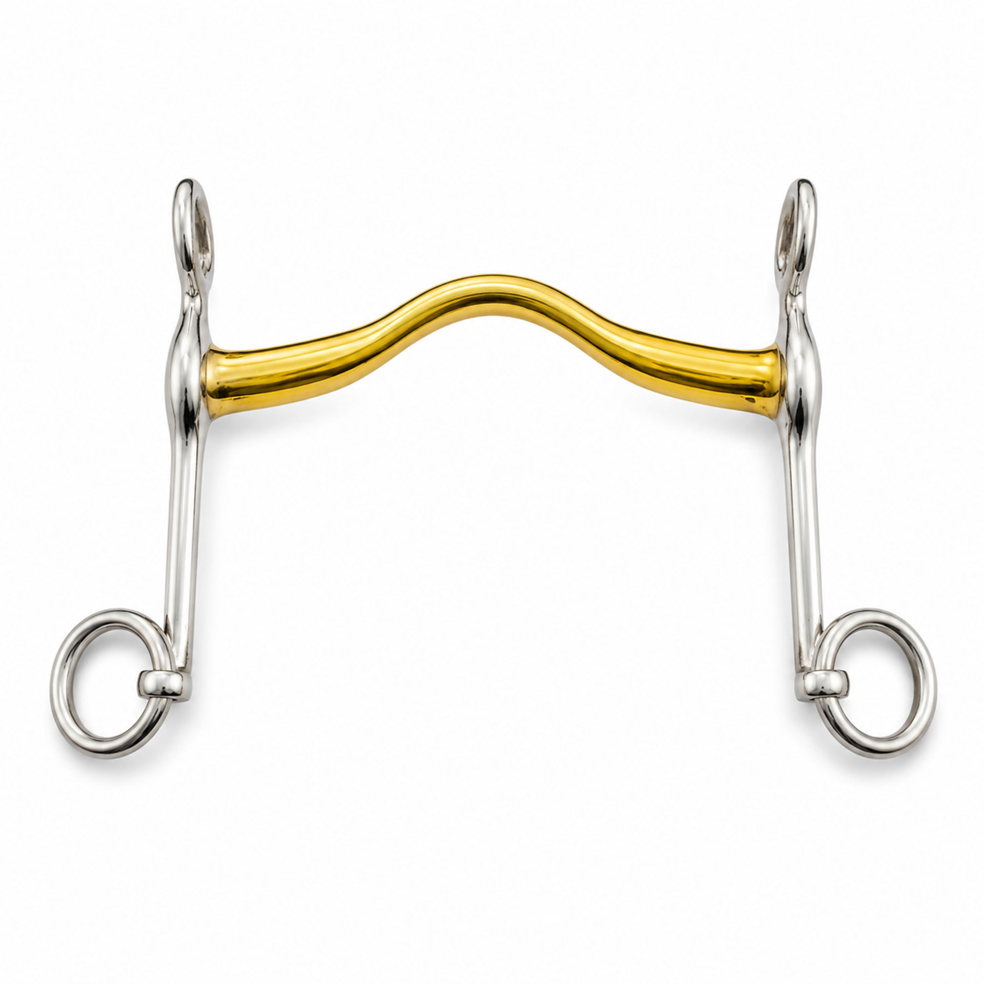 copper roller high port horse bit