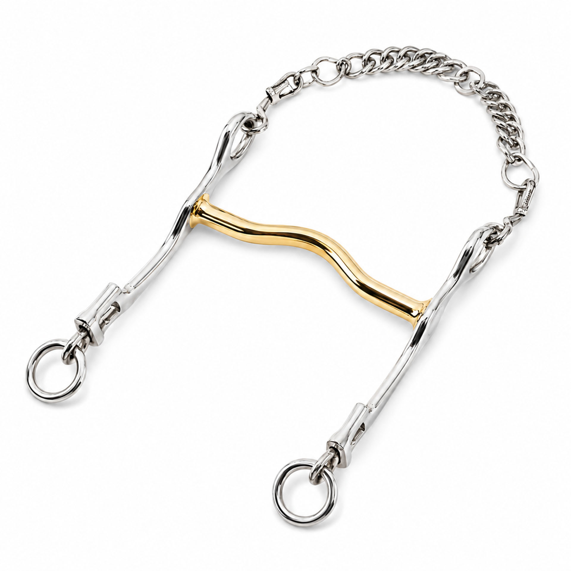 baucher low port mullen mouth horse bit