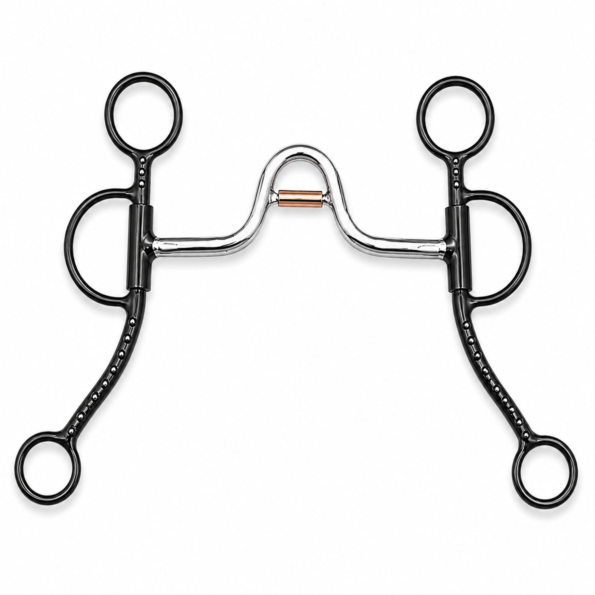 black copper roller argentine horse bit