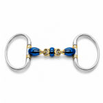 Black D-Ring Copper Roller Horse Bit