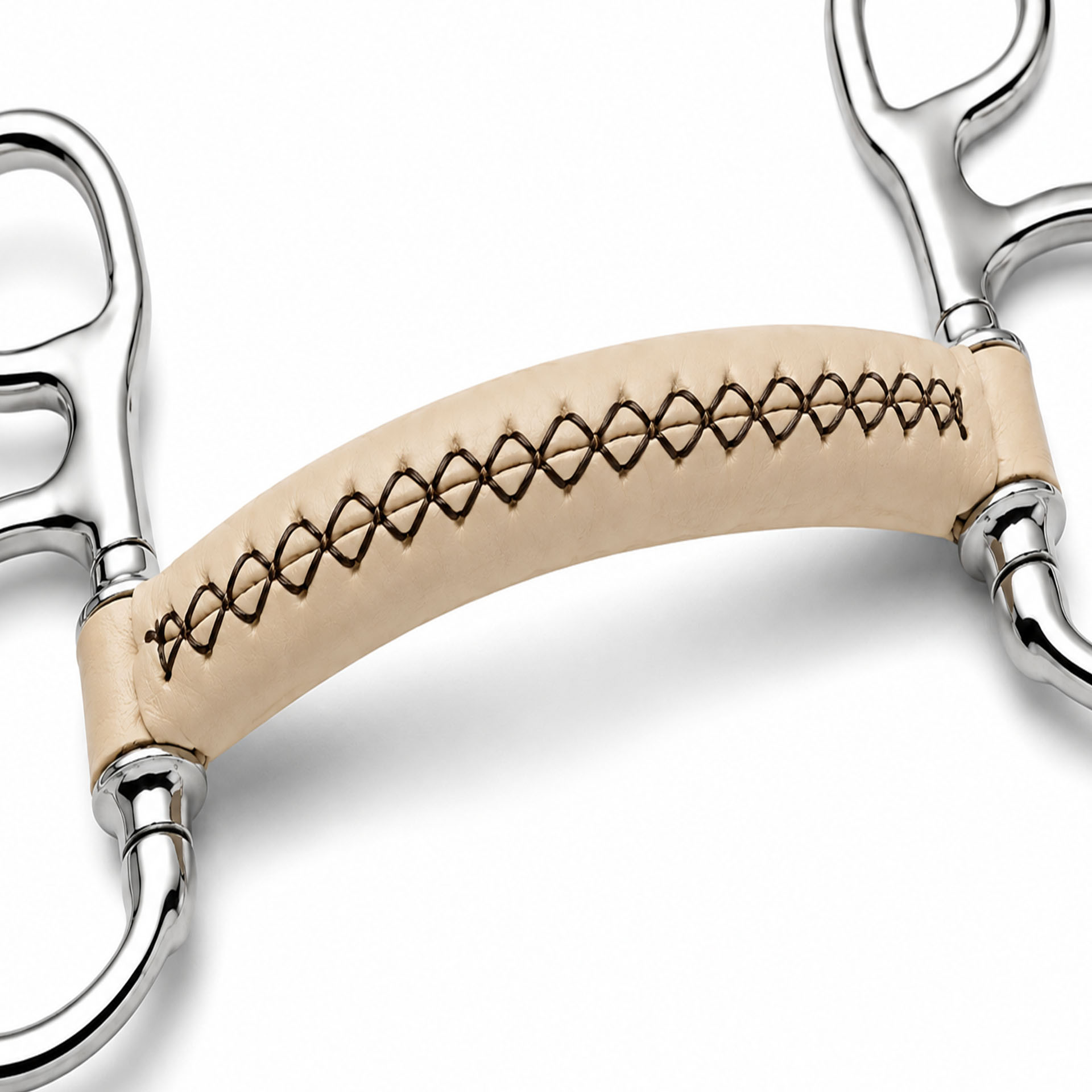 premium leather covered mullen mouth horse bit