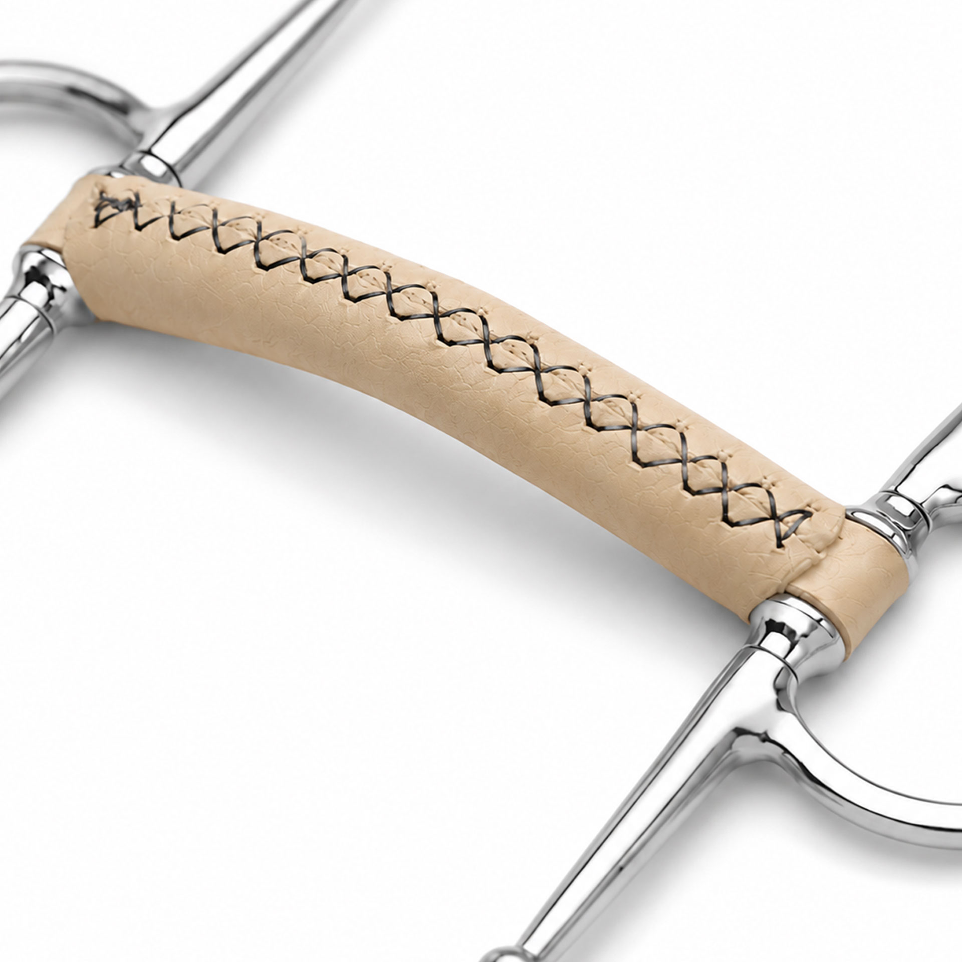 leather covered full cheek mullen horse bit