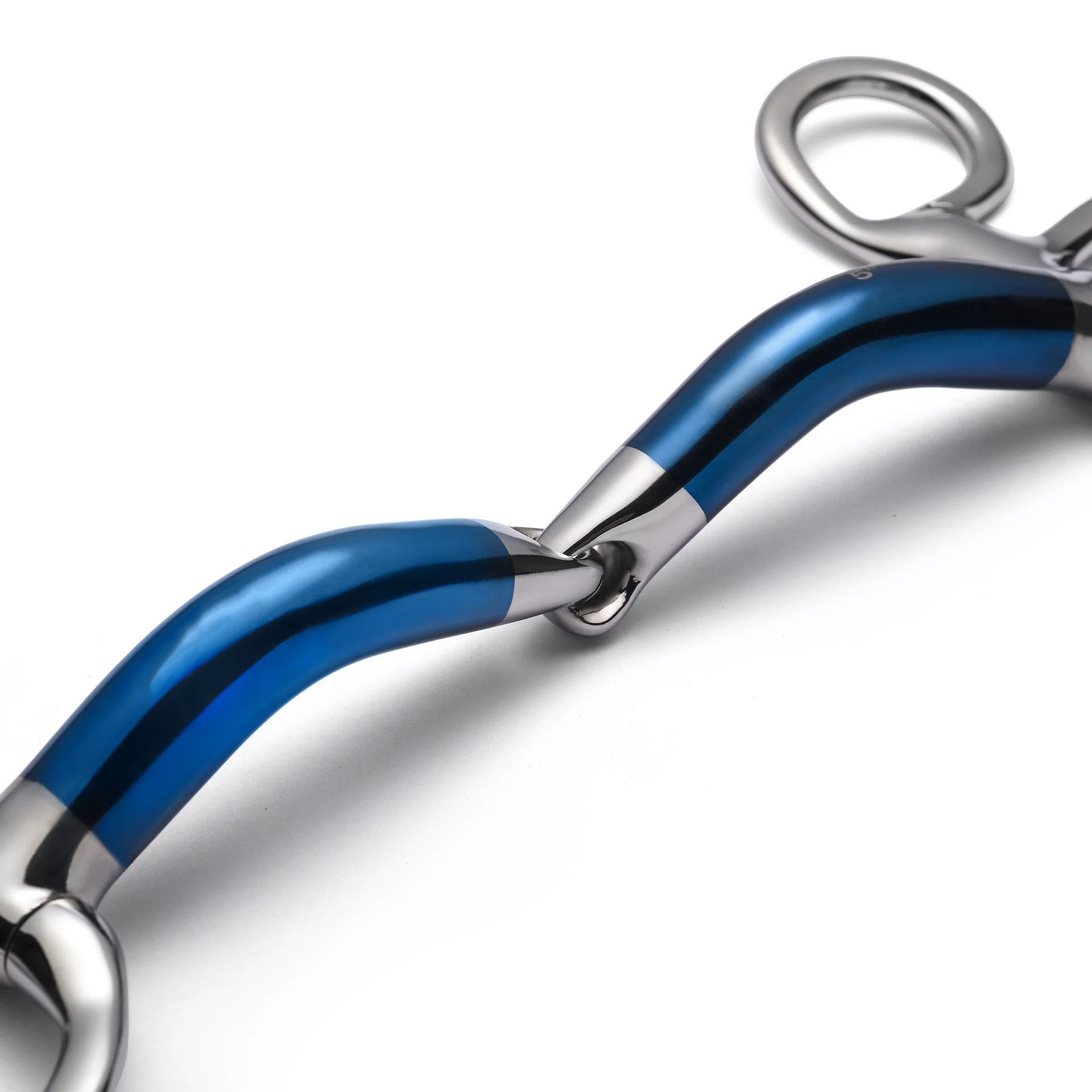 baucher locking single joint sweet iron snaffle horse bit