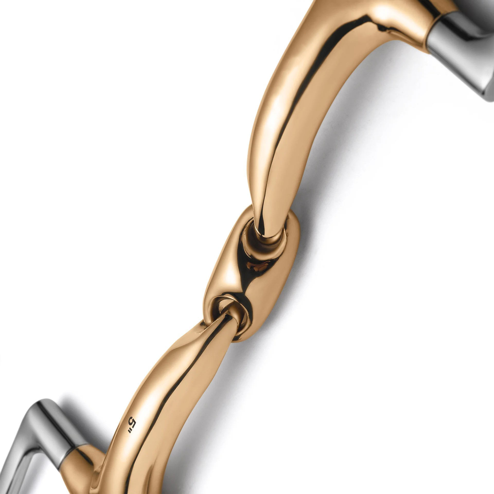 hunter d ring lozenge savor gold snaffle horse bit