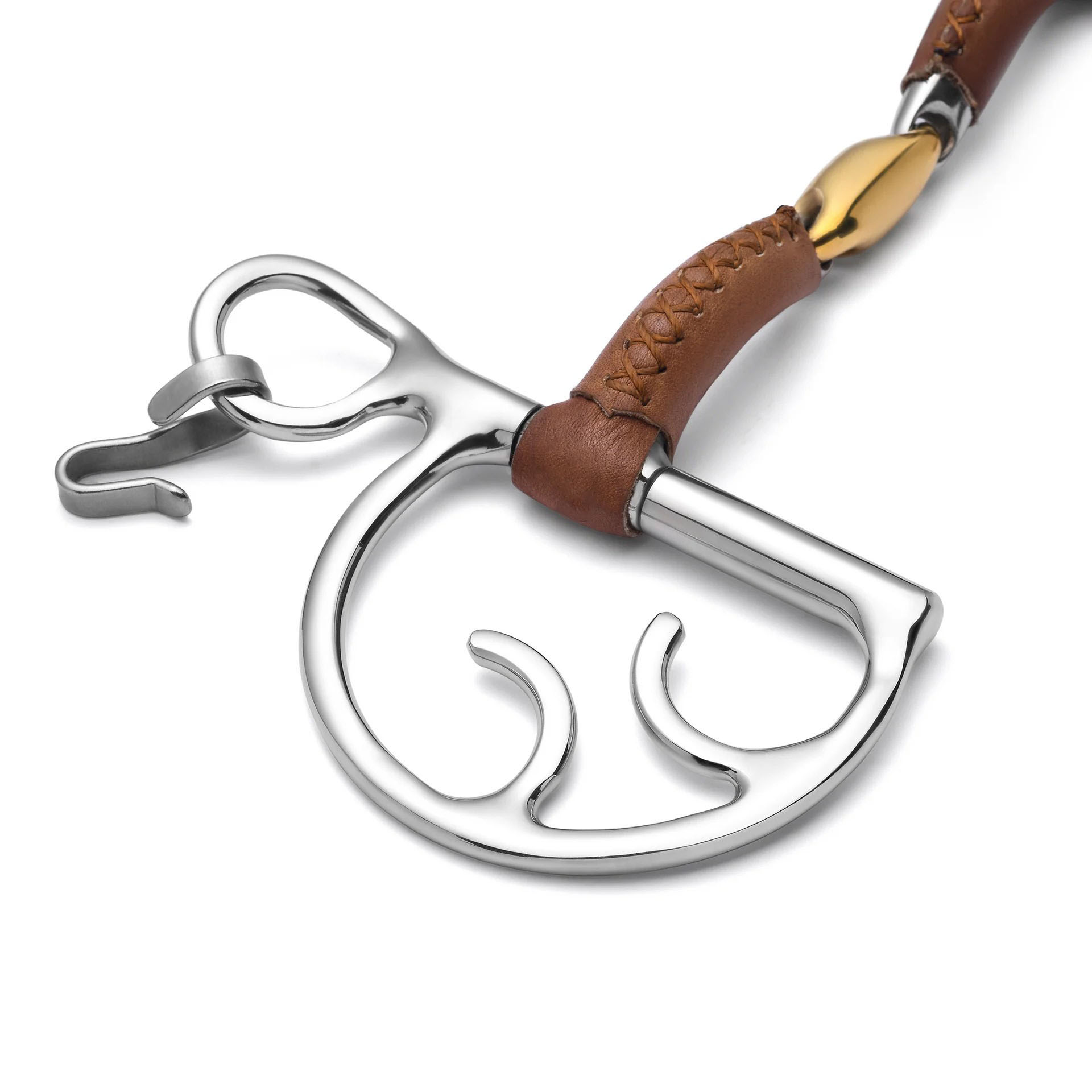kimberwick lozenge leather covered curb horse bit