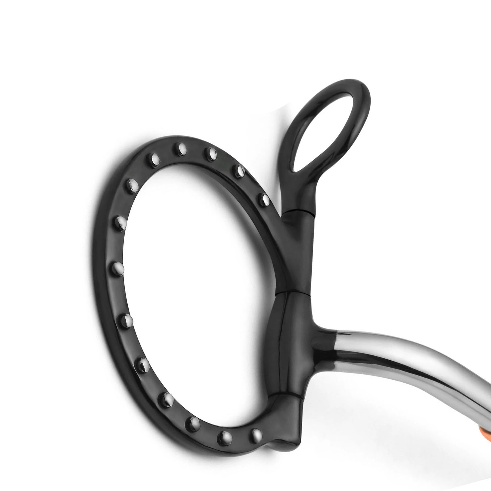 baucher pivot cricket roller silver dotted snaffle horse bit