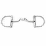 Ported Copper Roller D-Ring Sweet Iron Snaffle Horse Bit