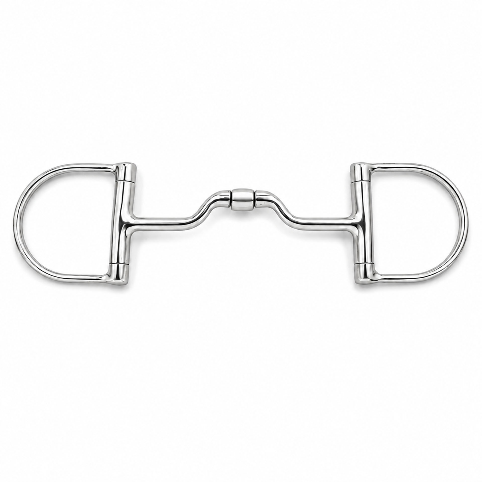 ported copper roller d ring sweet iron snaffle horse bit