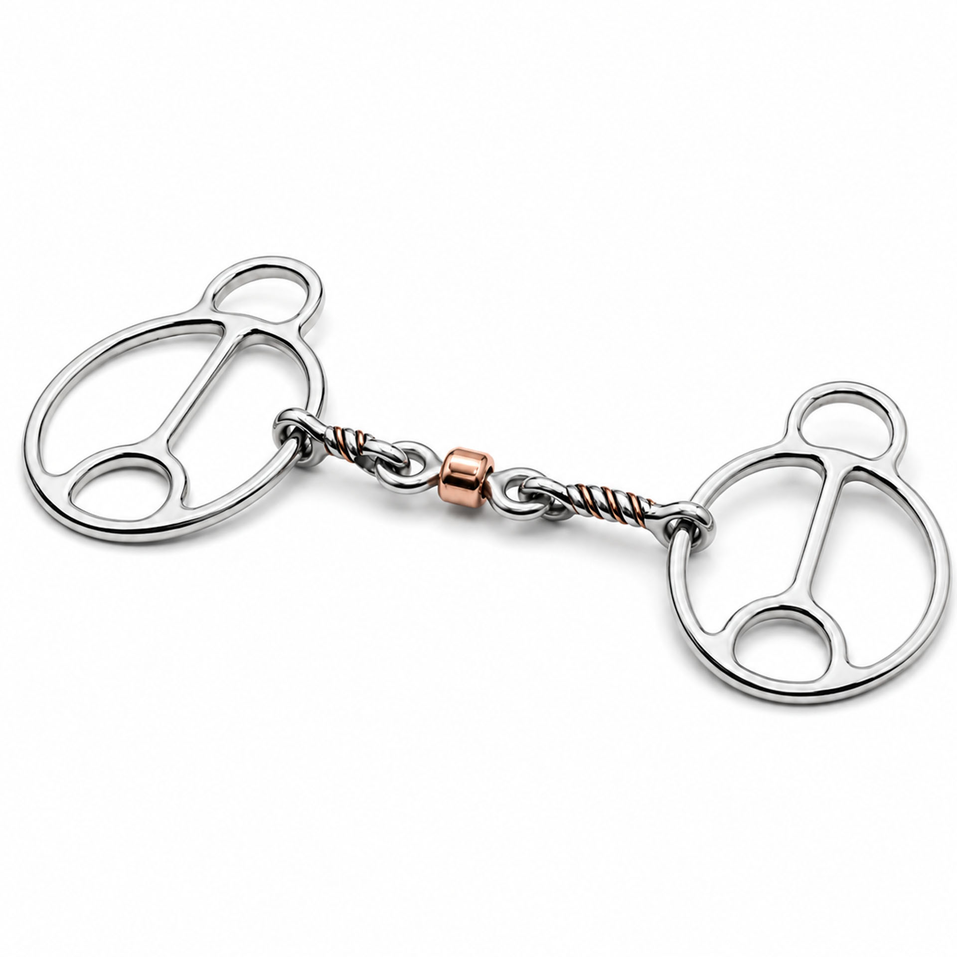 Western Correction Gag Horse Bit with Copper Roller