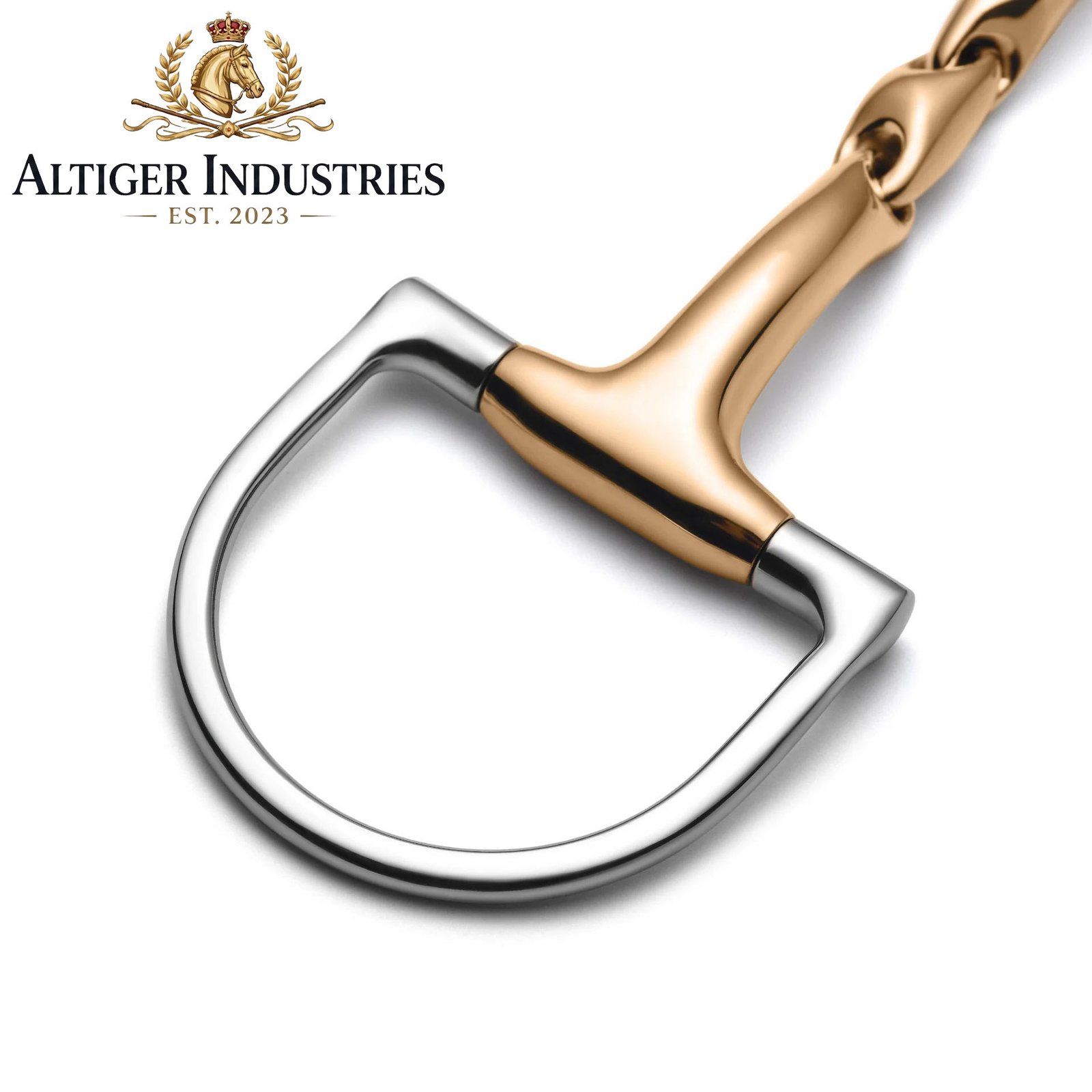 Hunter D-Ring Lozenge Savor Gold Snaffle Horse Bit