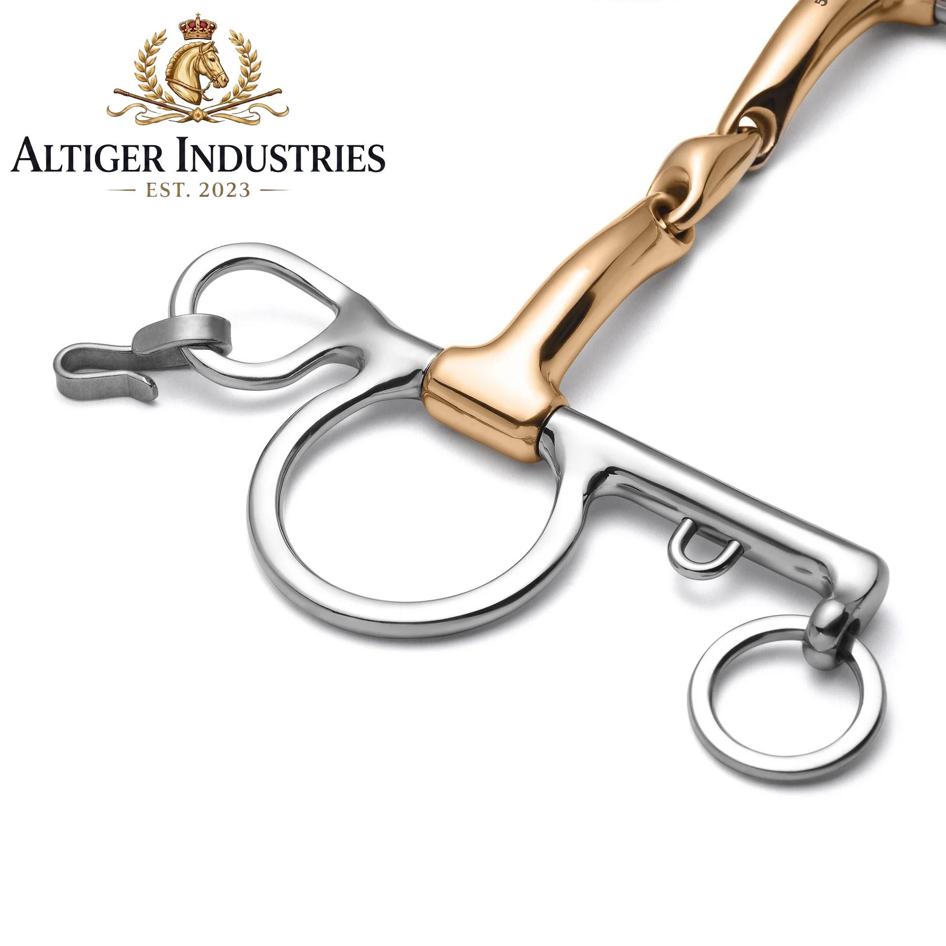 Pelham Lozenge Savor Gold Curb Horse Bit