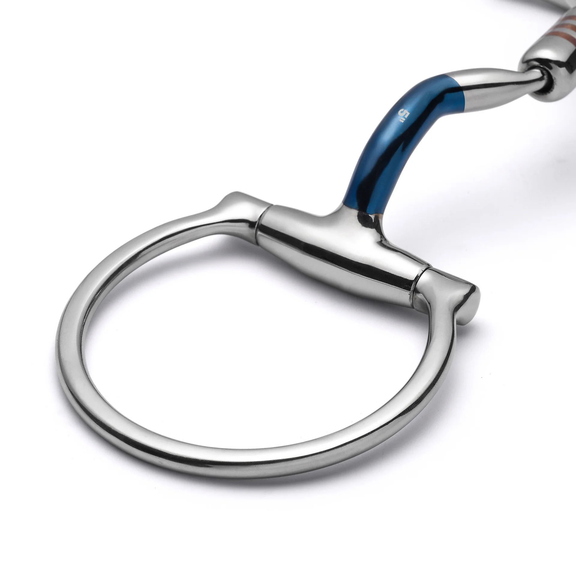 d ring low port capsule sweet iron snaffle horse bit