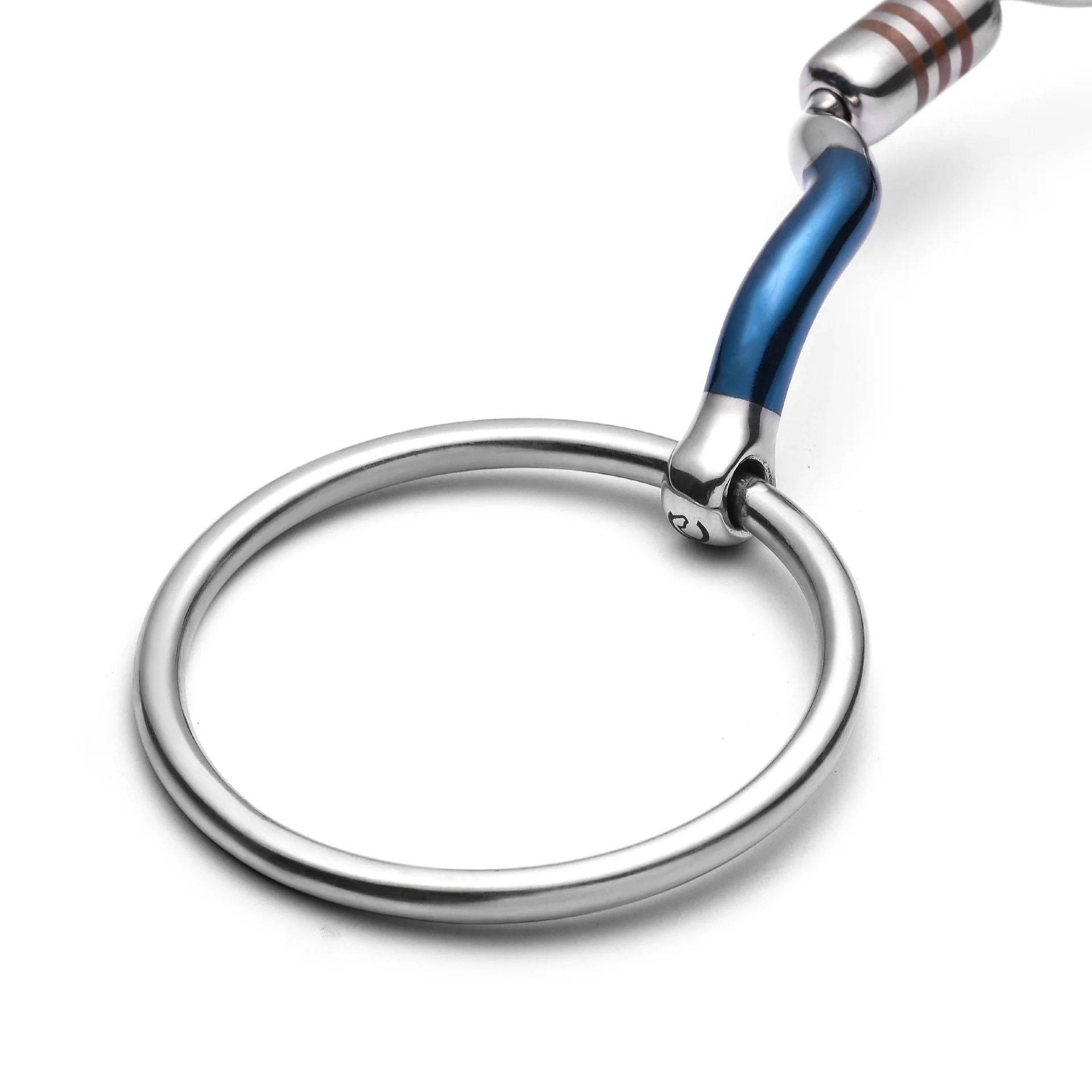 loose ring low port capsule sweet iron snaffle horse bit