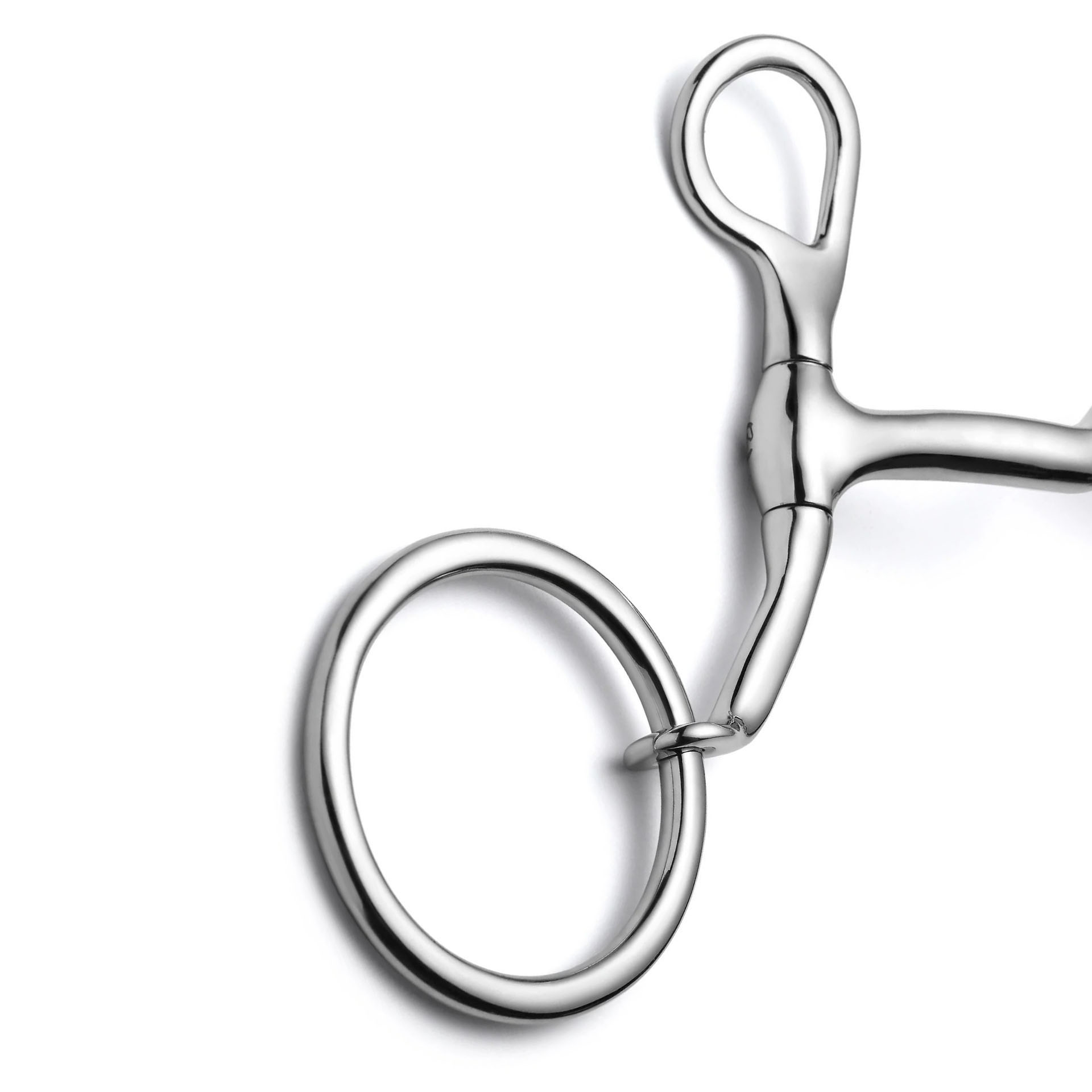loose shank low port capsule curb horse bit