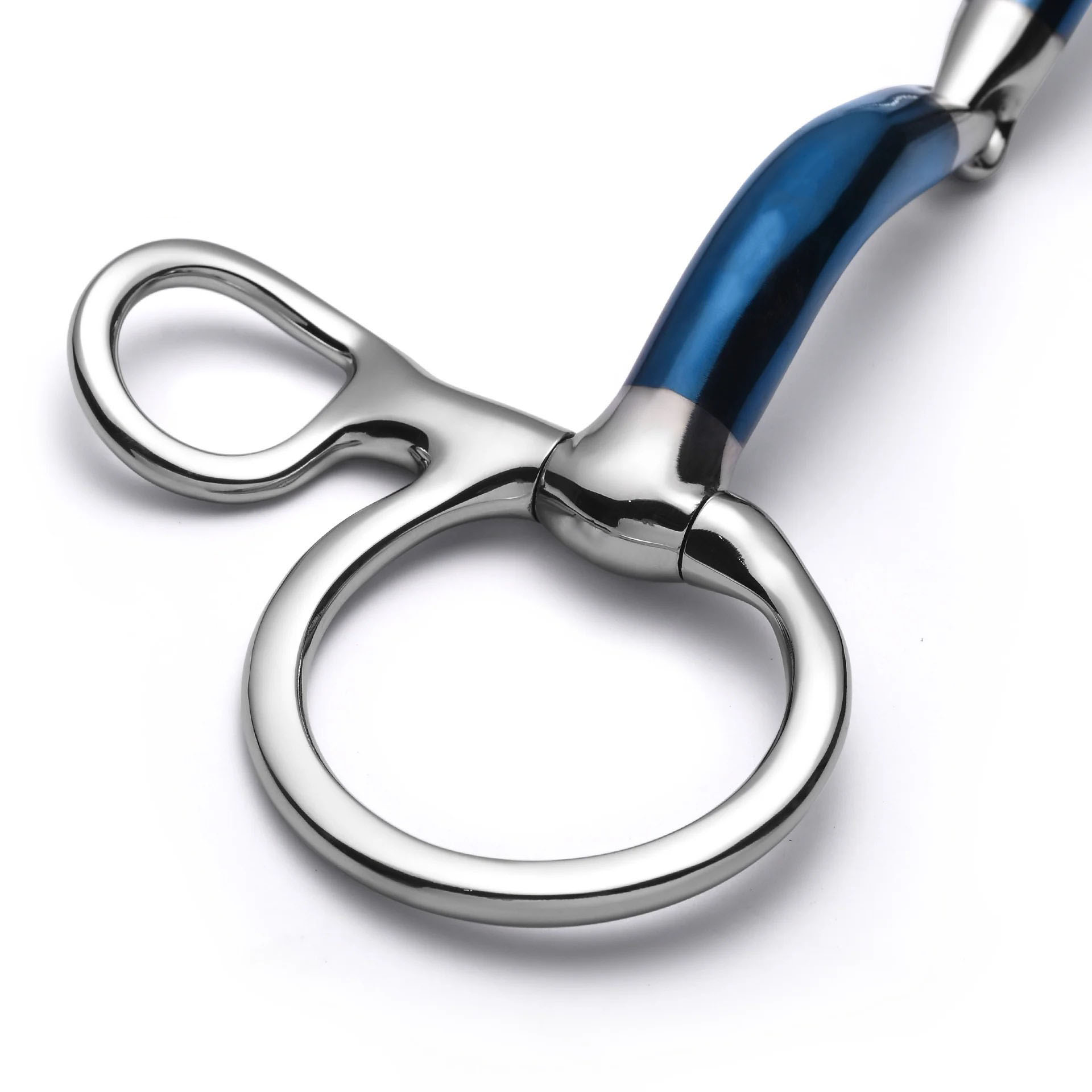 baucher locking single joint sweet iron snaffle horse bit