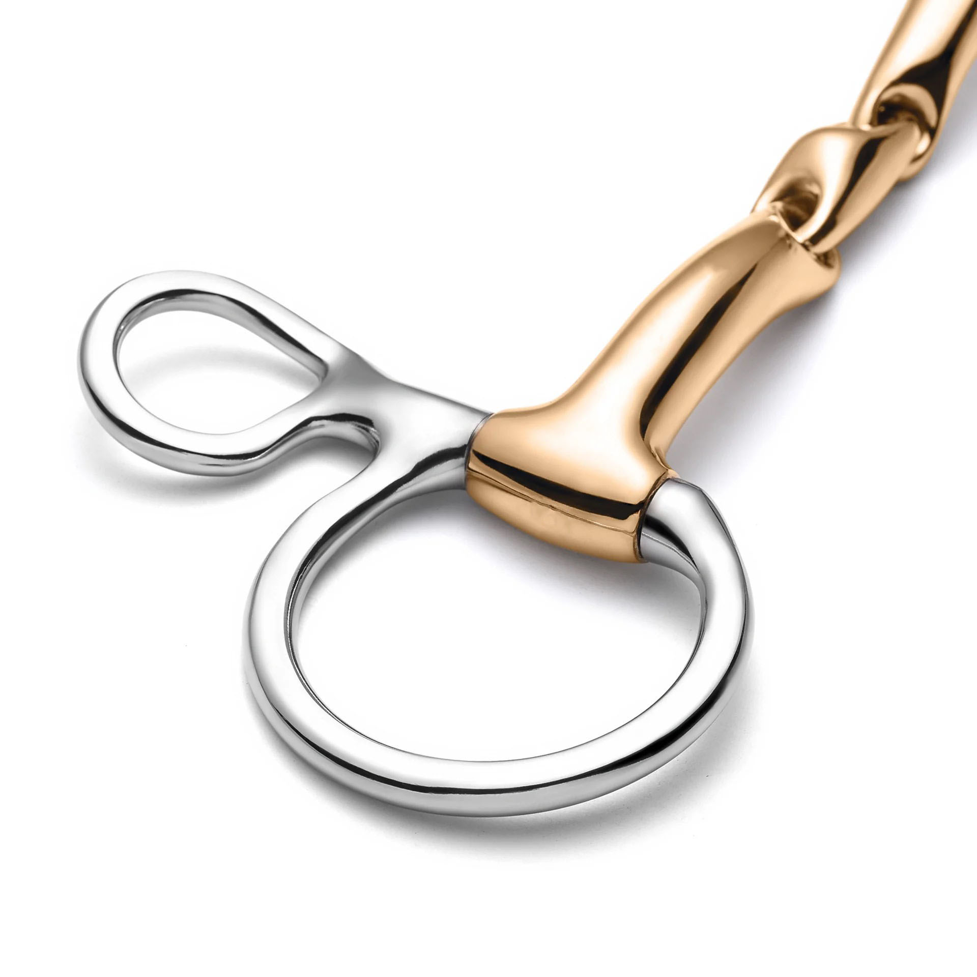 baucher lozenge savor gold snaffle horse bit