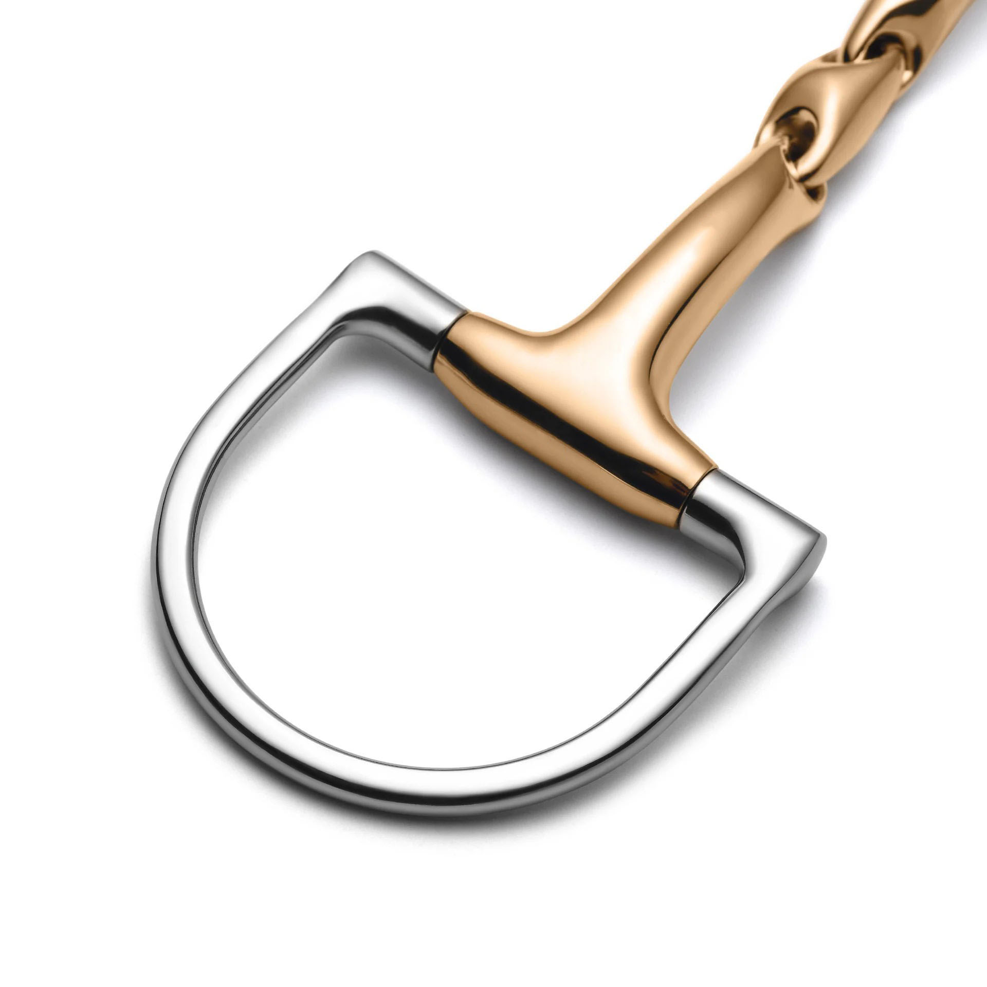 hunter d ring lozenge savor gold snaffle horse bit