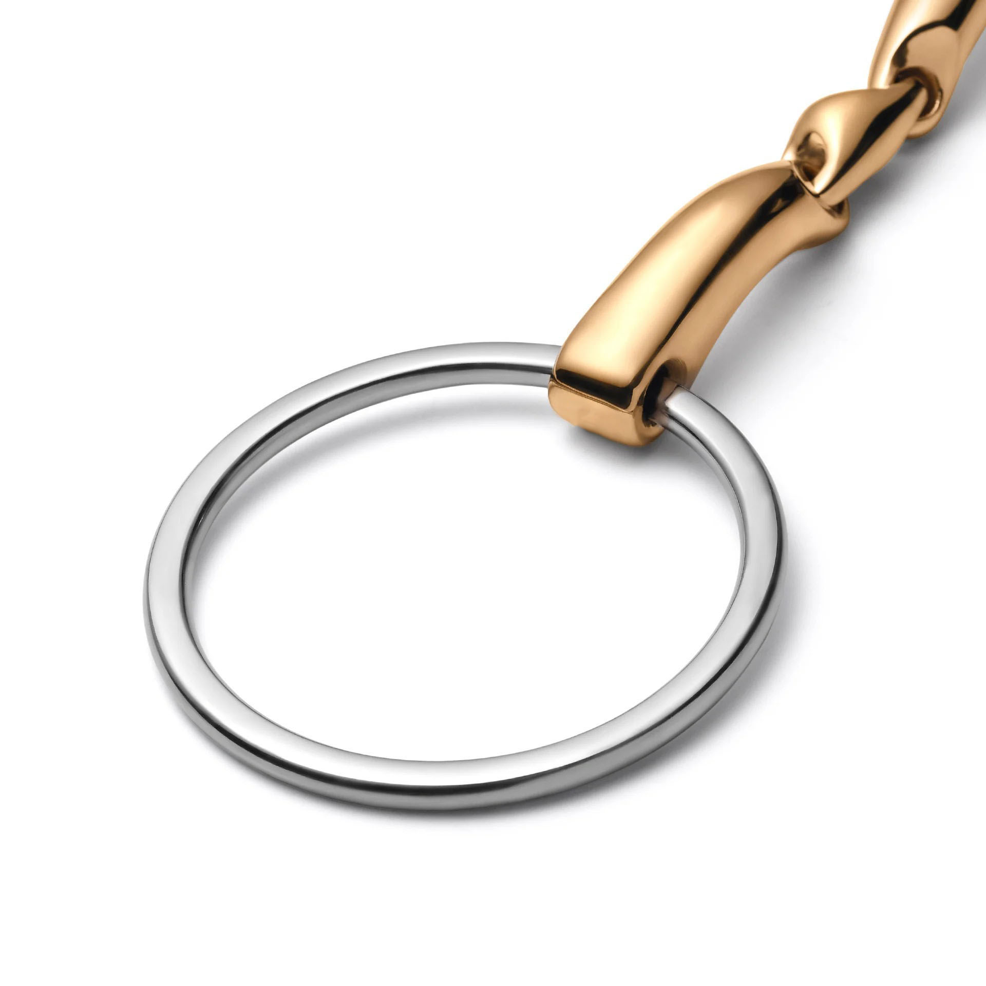 loose ring lozenge savor gold snaffle horse bit