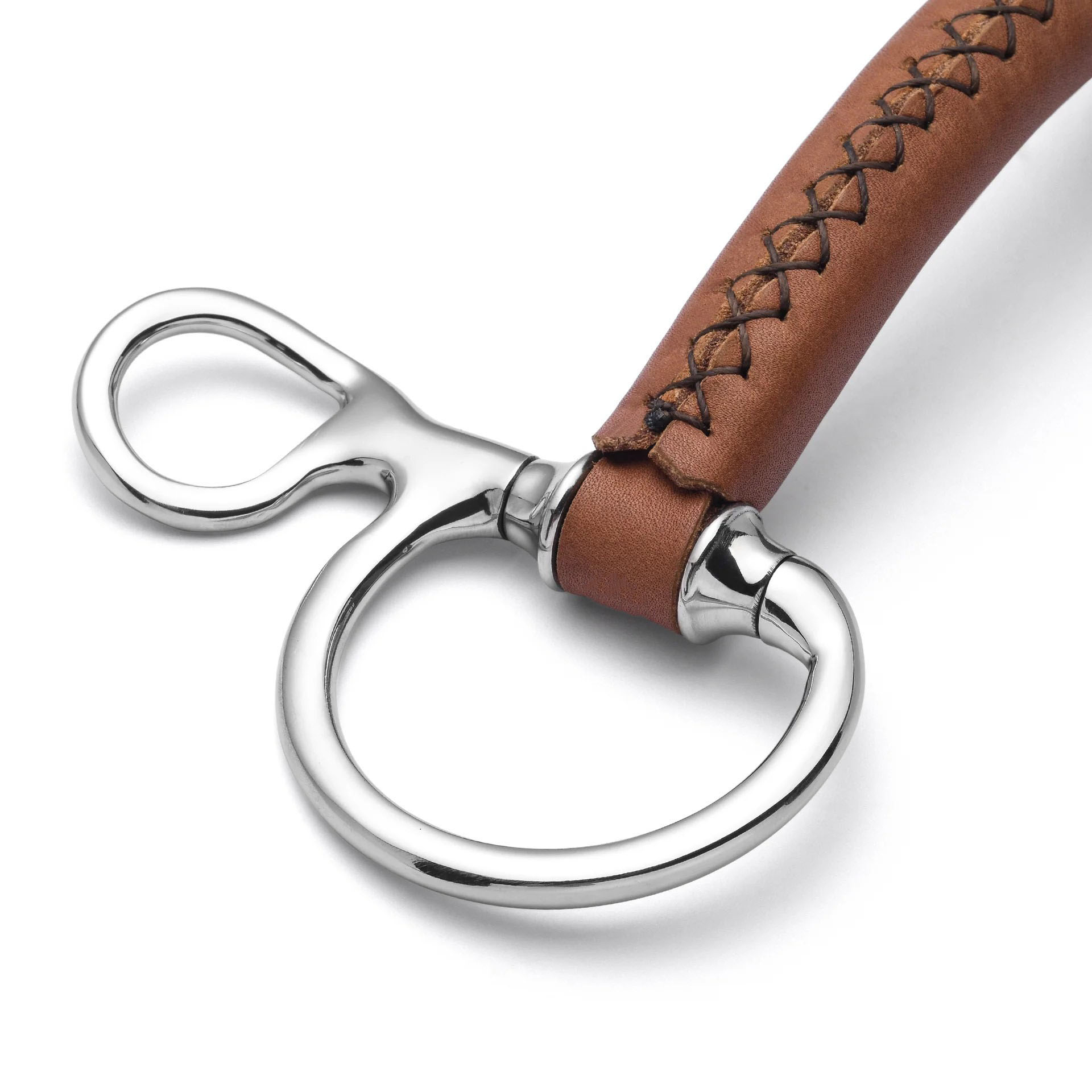 baucher soft leather snaffle horse bit