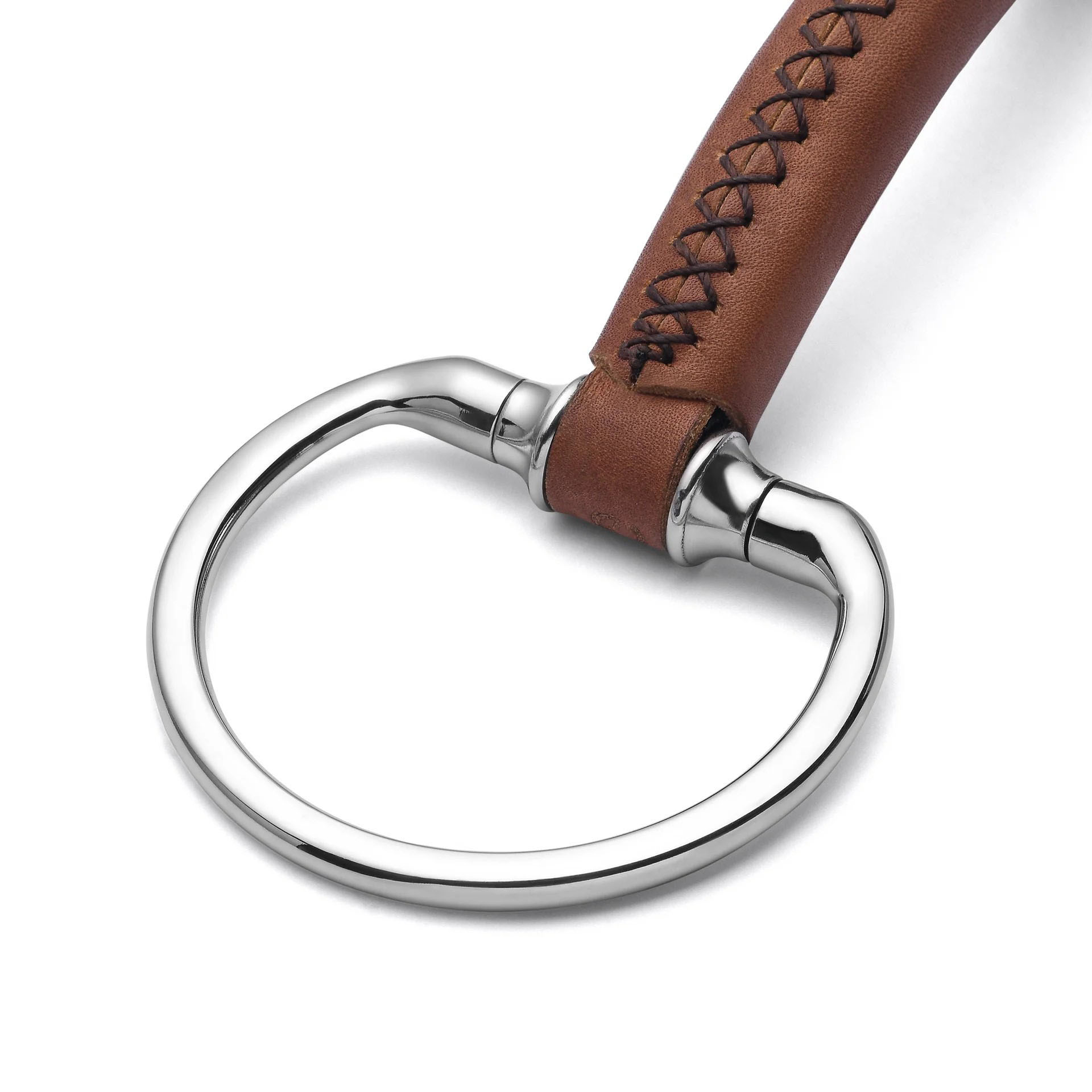 eggbutt soft leather snaffle horse bit