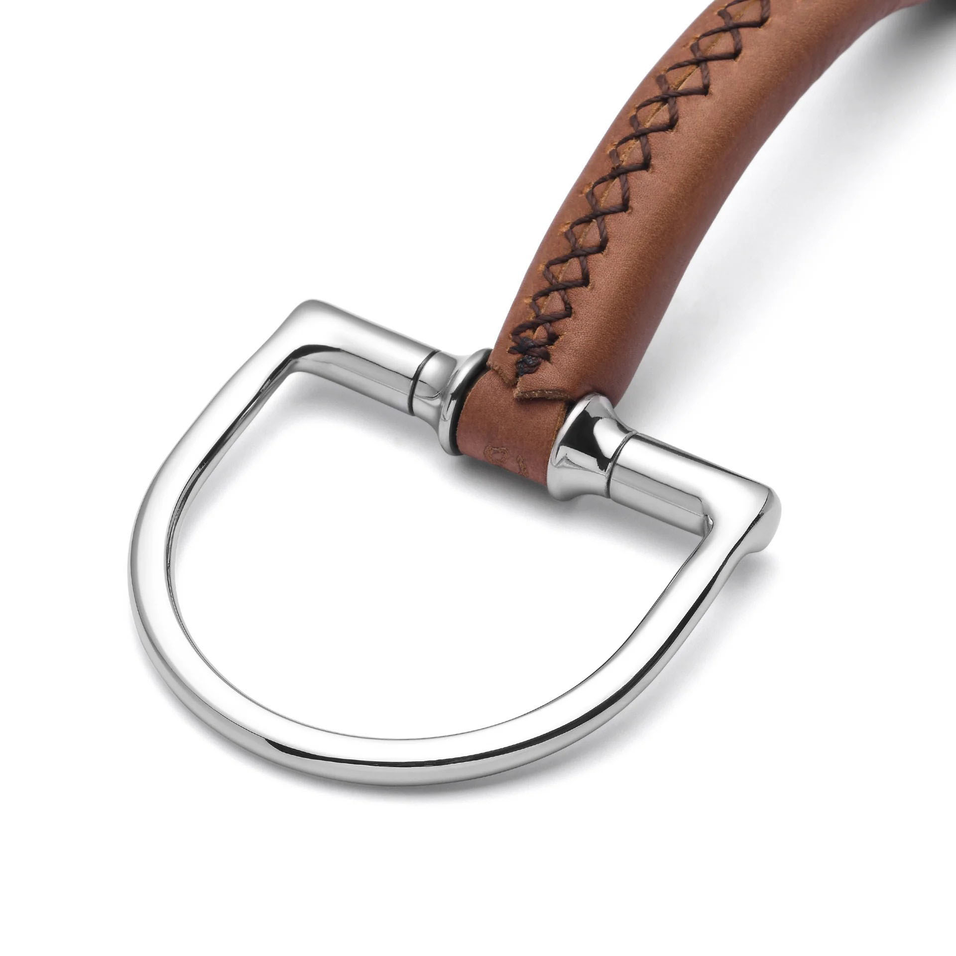hunter d ring soft leather snaffle horse bit