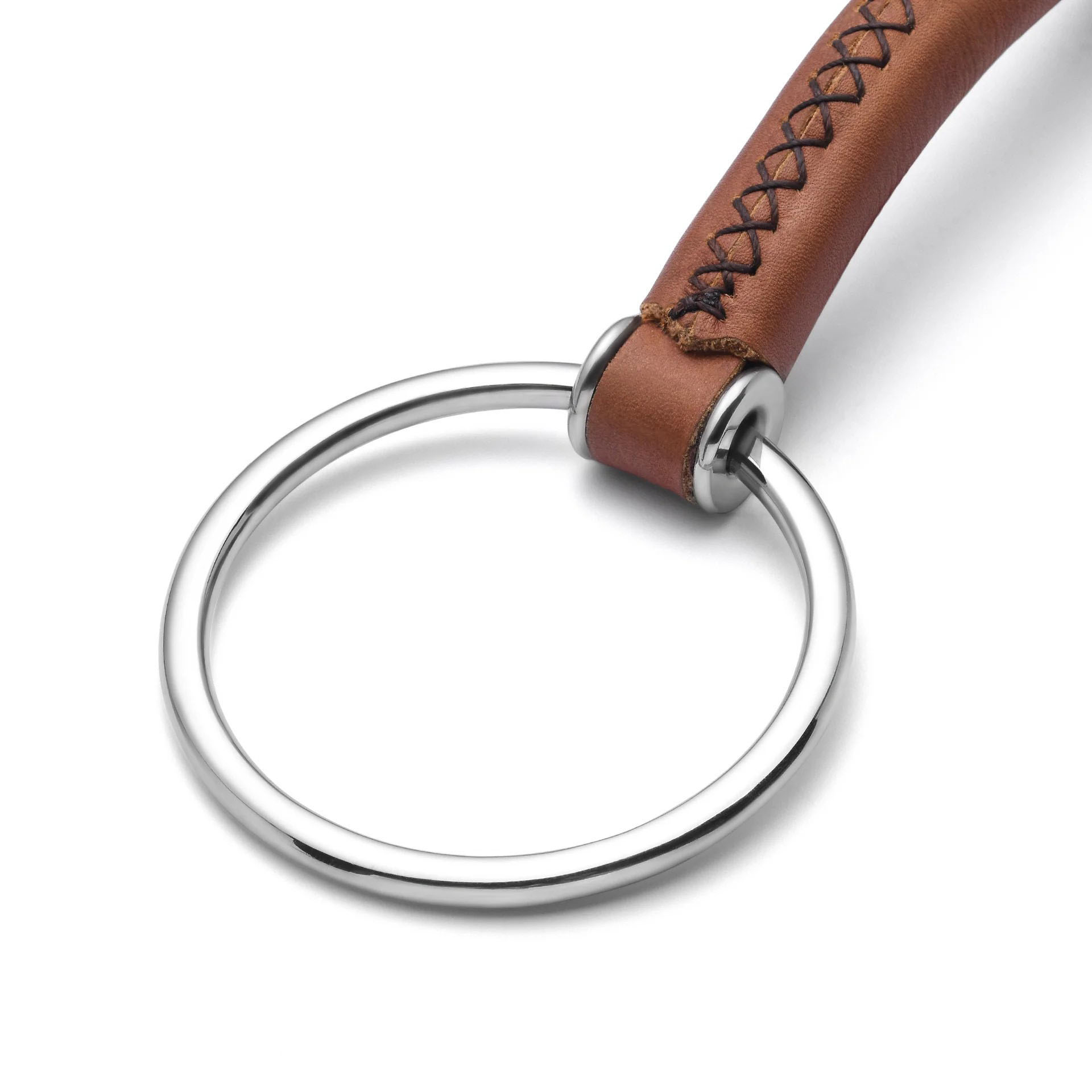 loose ring soft leather snaffle horse bit