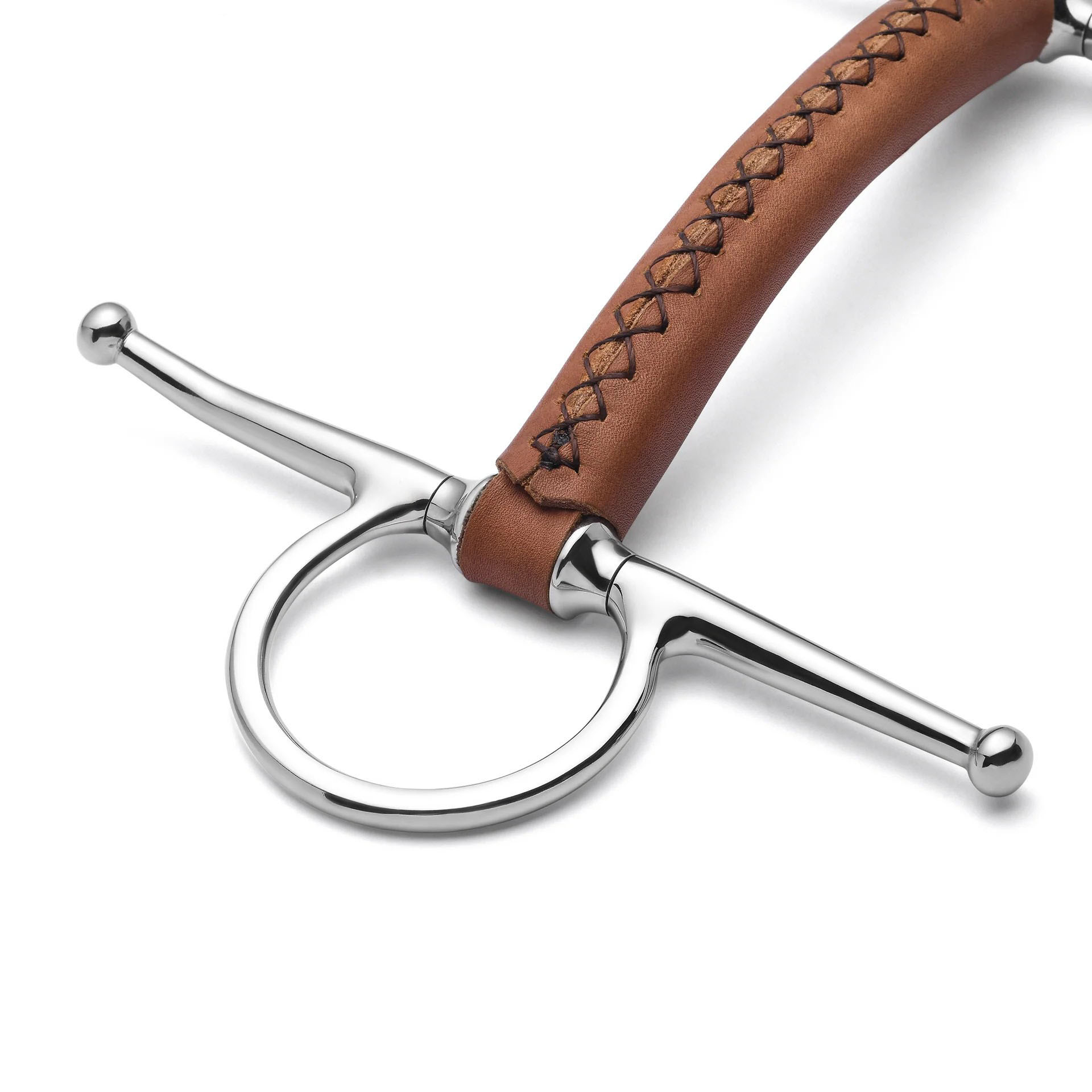 full cheek soft leather snaffle horse bit