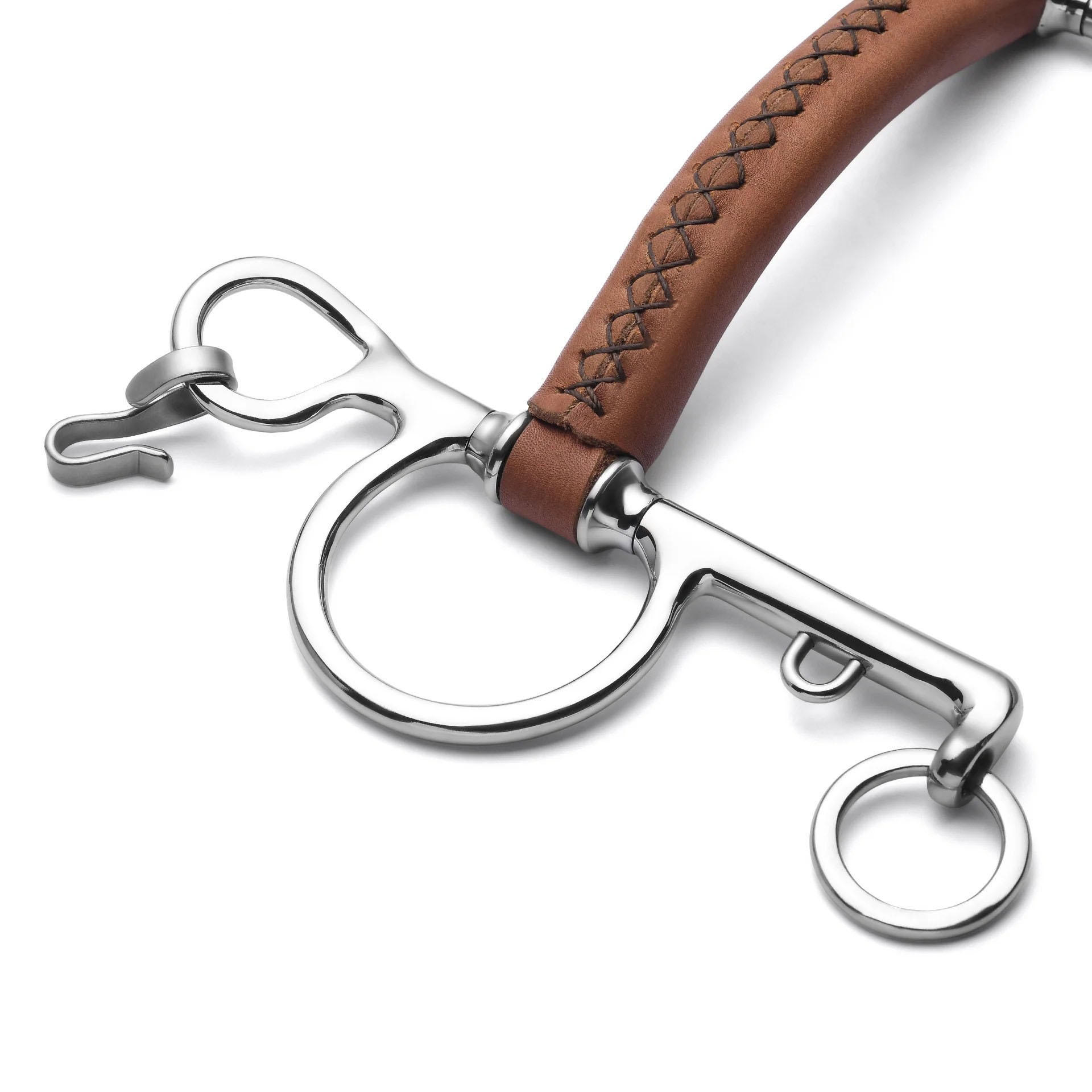 pelham soft leather curb horse bit