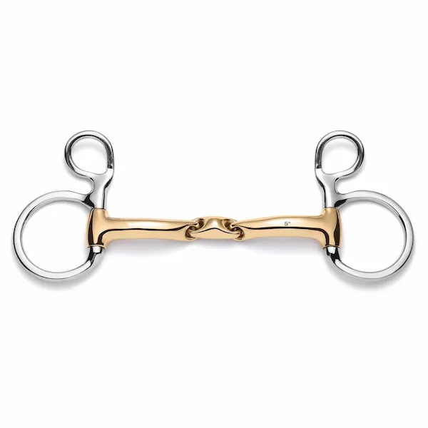 baucher lozenge savor gold snaffle horse bit.jpg