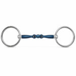 Blue Sweet Iron Lozenge Loose Ring Snaffle Bit for Schooling Contact