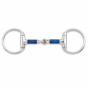 blue sweet iron dee ring snaffle bit for fixed cheek