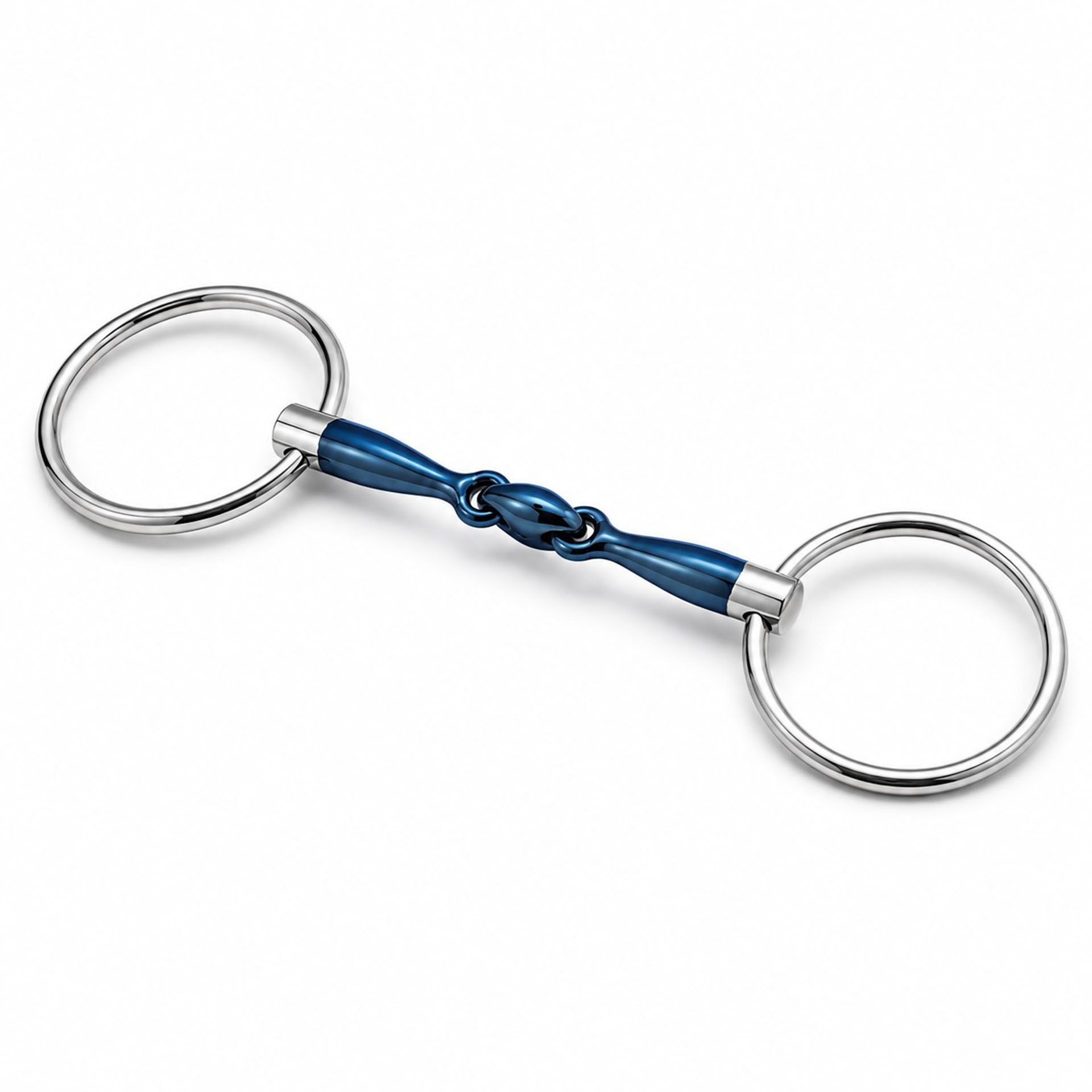 Blue Sweet Iron Lozenge Loose Ring Snaffle Bit for Schooling Contact