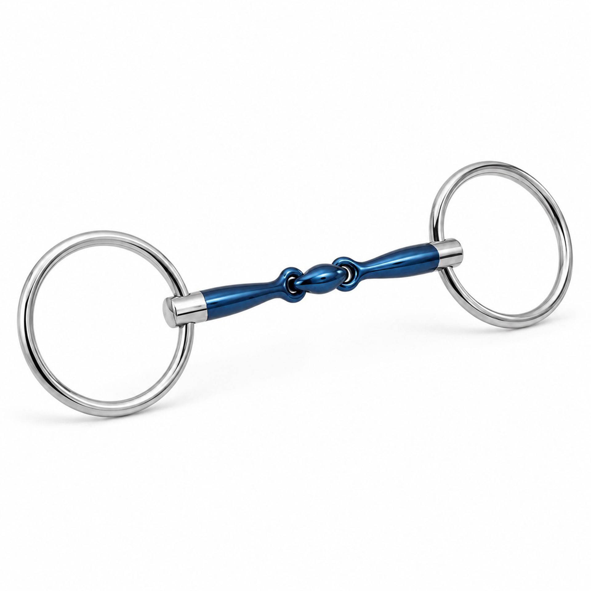 blue sweet iron lozenge loose ring snaffle bit for schooling contact