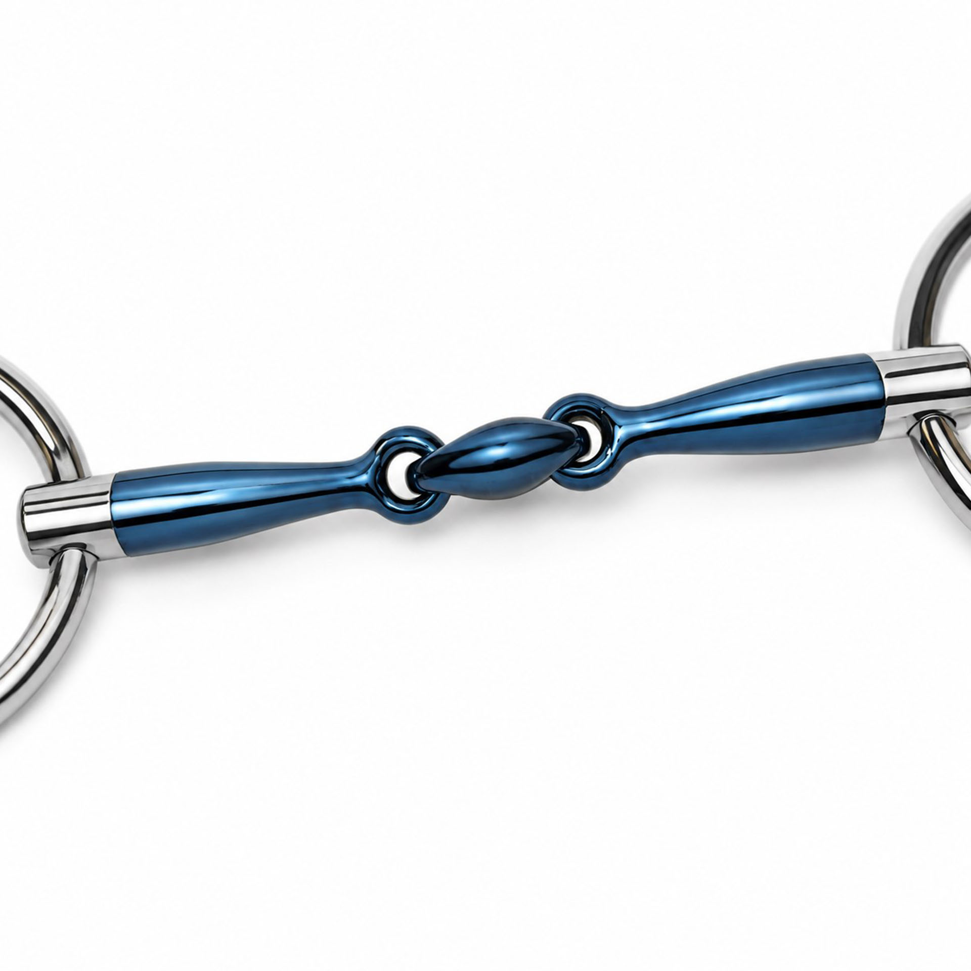blue sweet iron lozenge loose ring snaffle bit for schooling contact