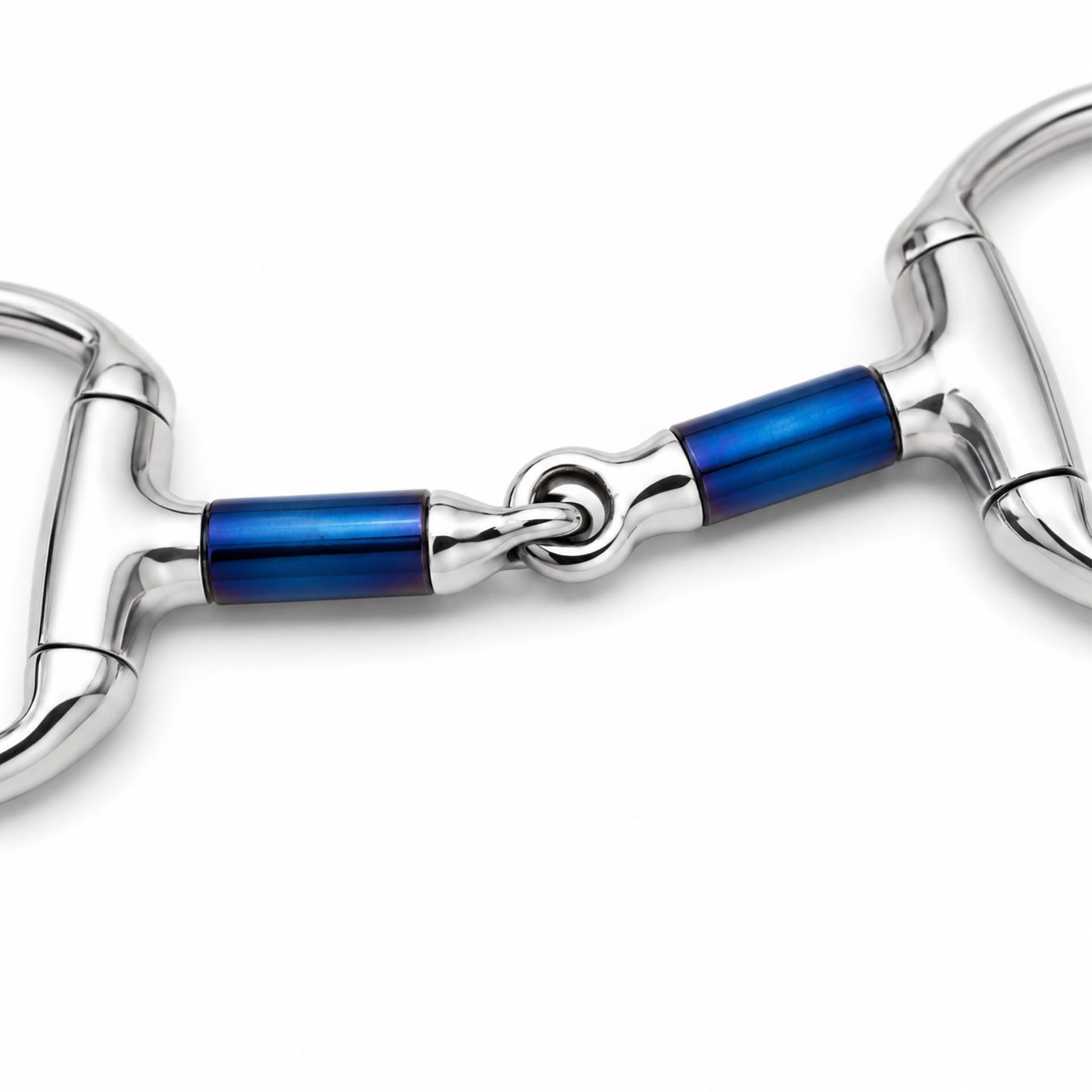 blue sweet iron dee ring snaffle bit for fixed cheek