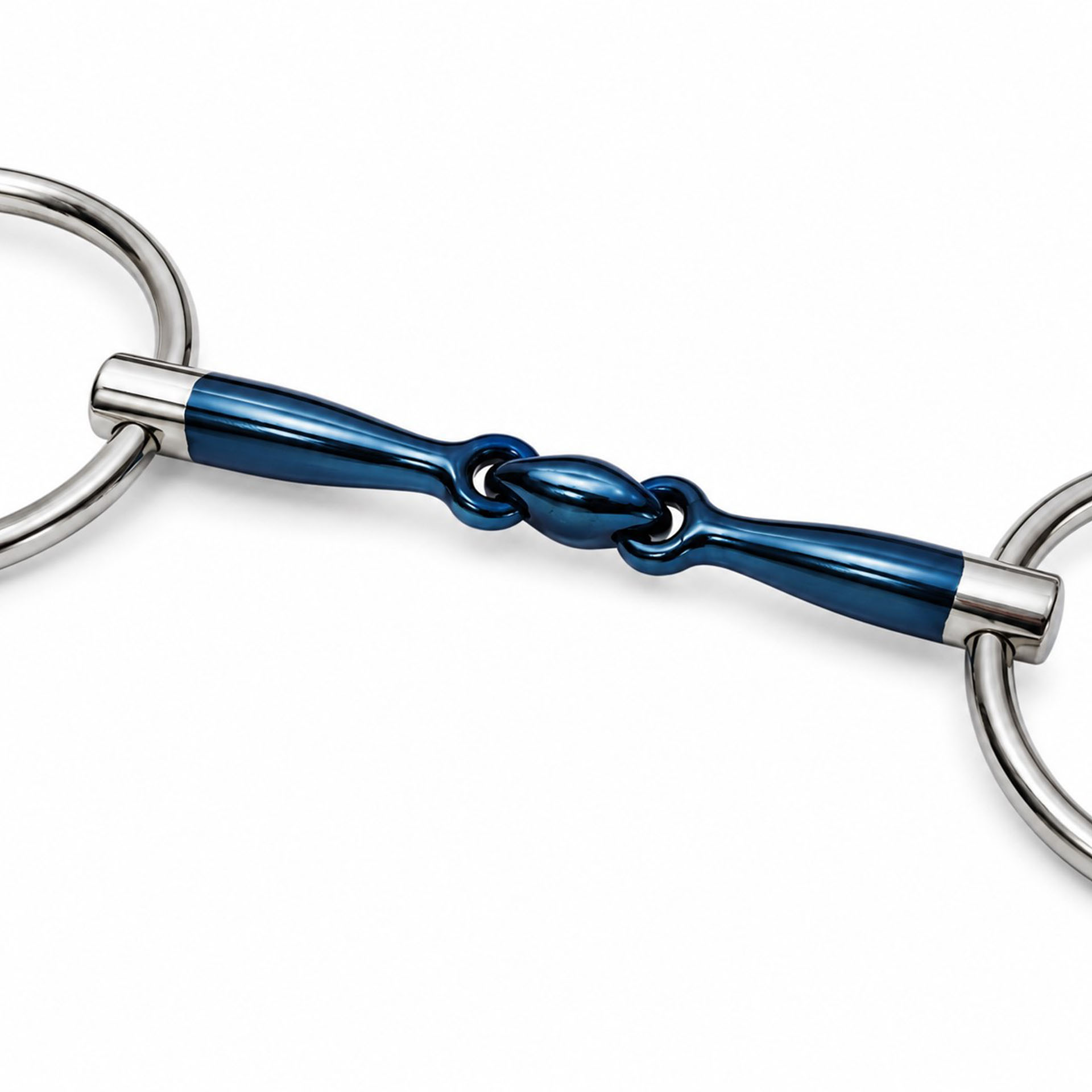 blue sweet iron lozenge loose ring snaffle bit for schooling contact